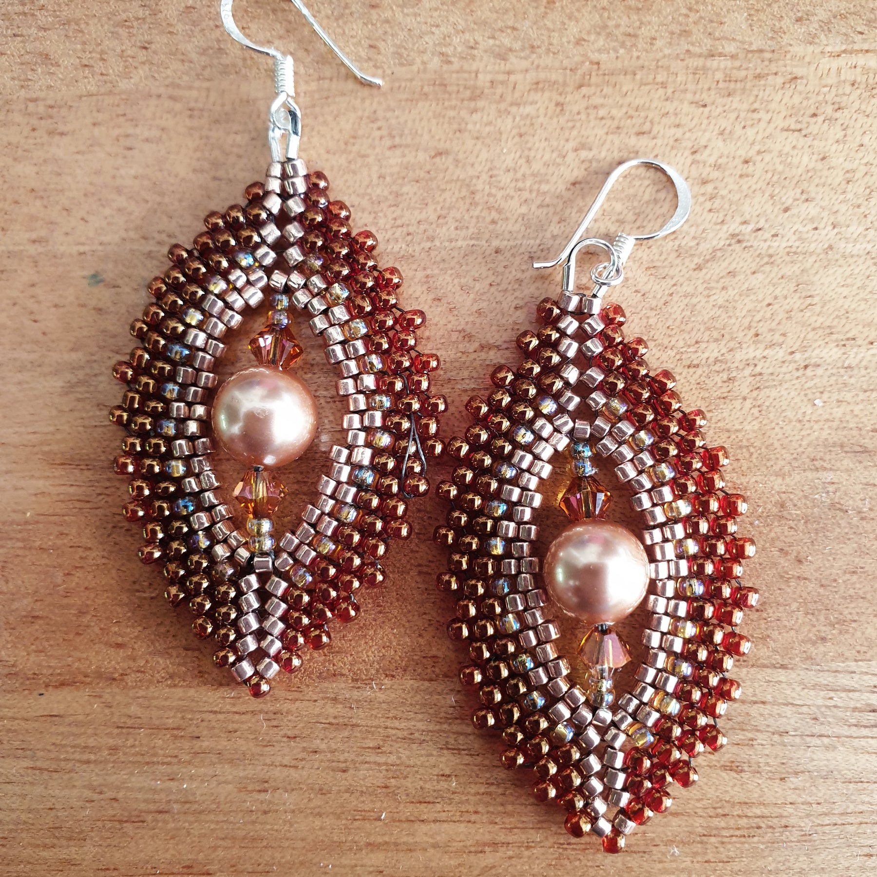 Pearl Leaf Earrings