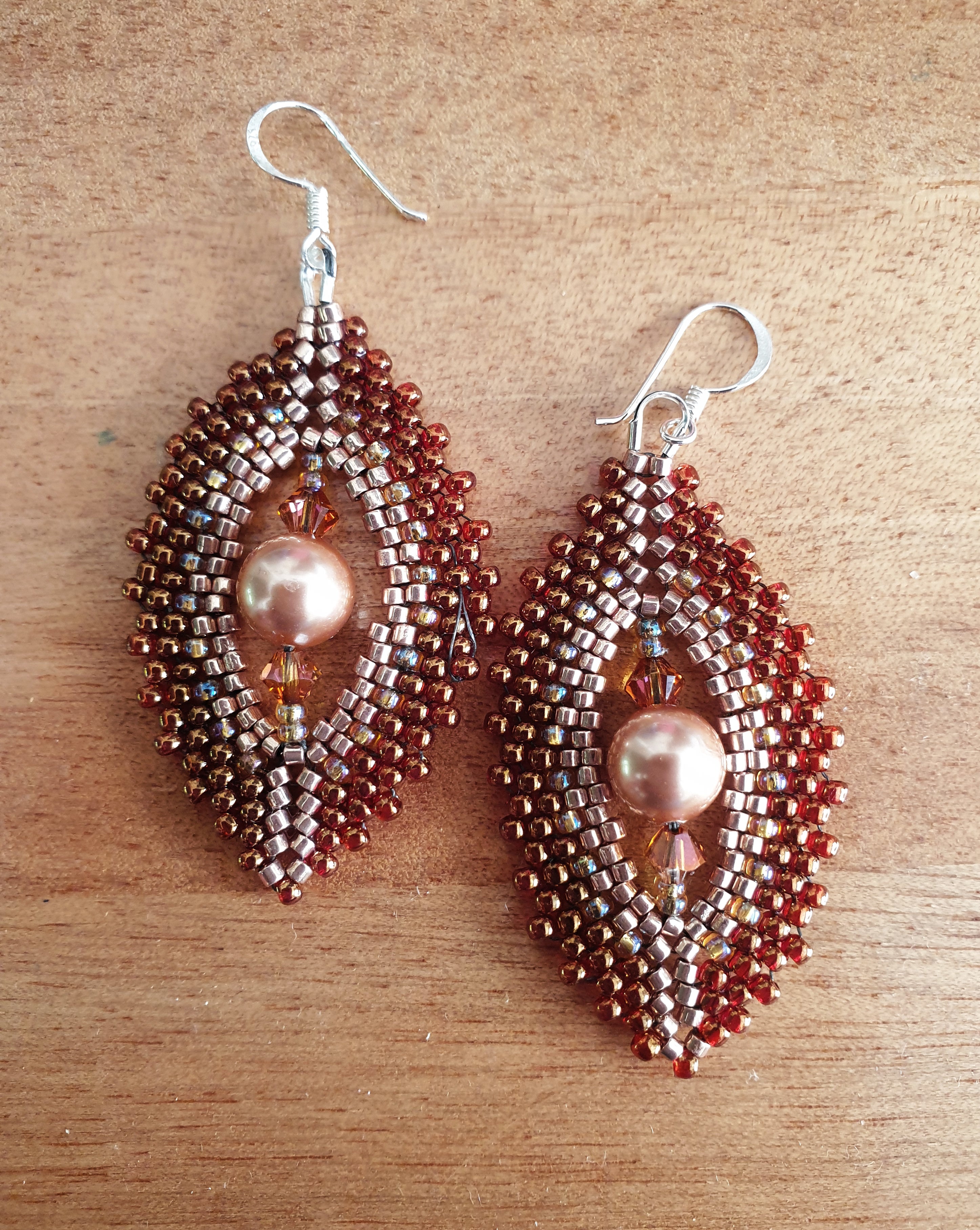 Pearl Leaf Earrings