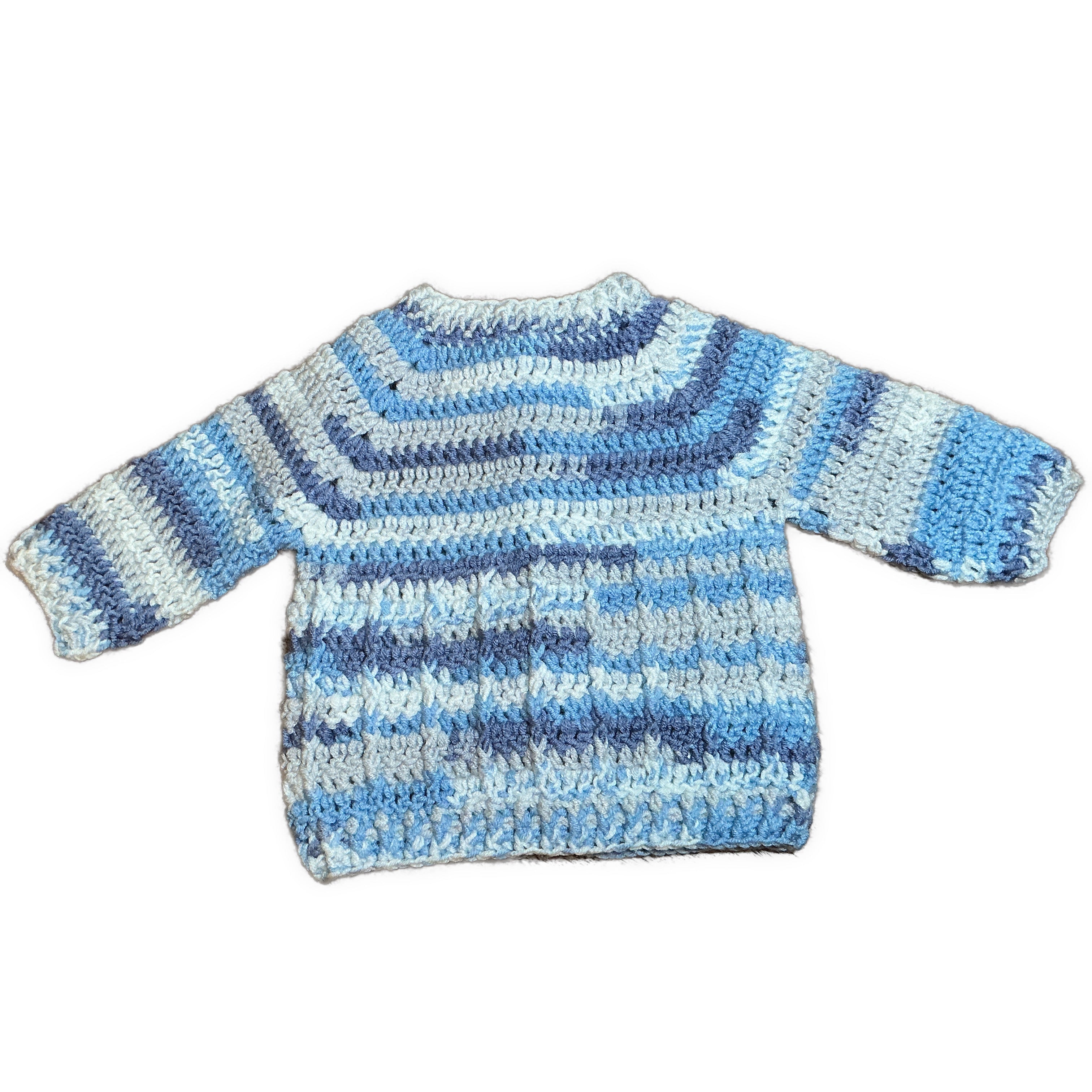 Hand Crocheted “Bambino” Baby Prints Cardigan | 3-6 months