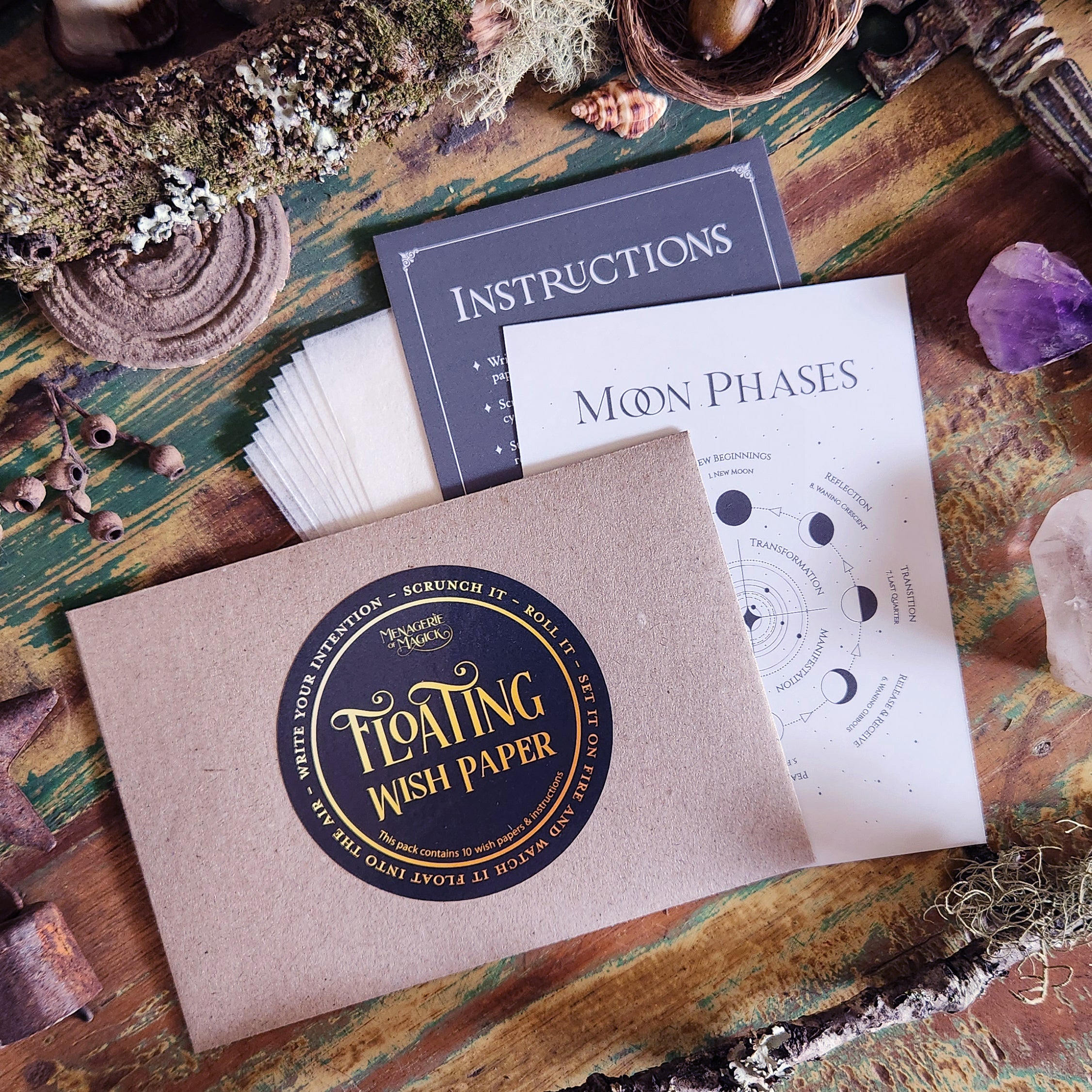 Floating Wish Papers for rituals, celebrations and spell casting