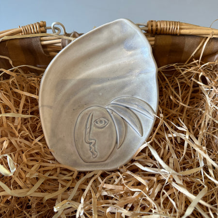 Plate With Abstract Face