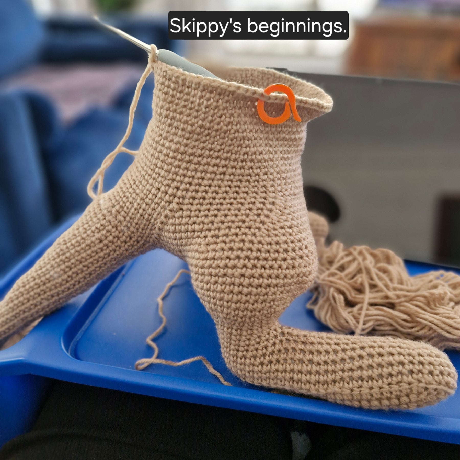 Skippy the Handmade Crochet KANGAROO has Arrived