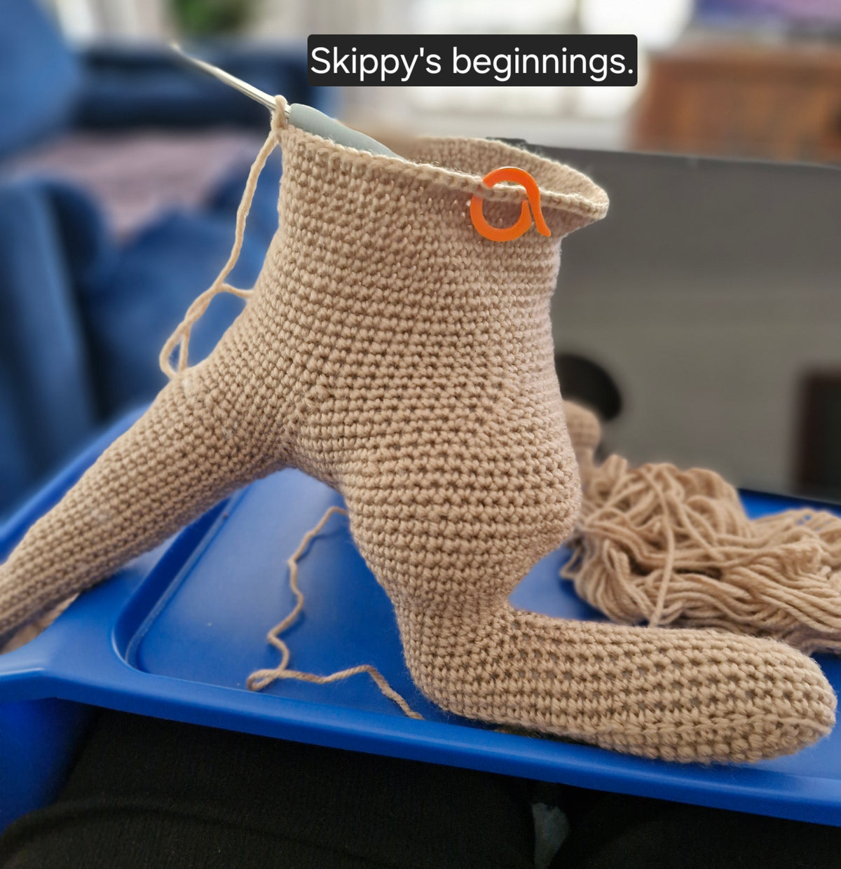 Skippy the Handmade Crochet KANGAROO has Arrived
