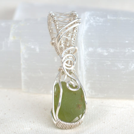 Raw Peridot – Hand-Wrapped Gemstone Pendant