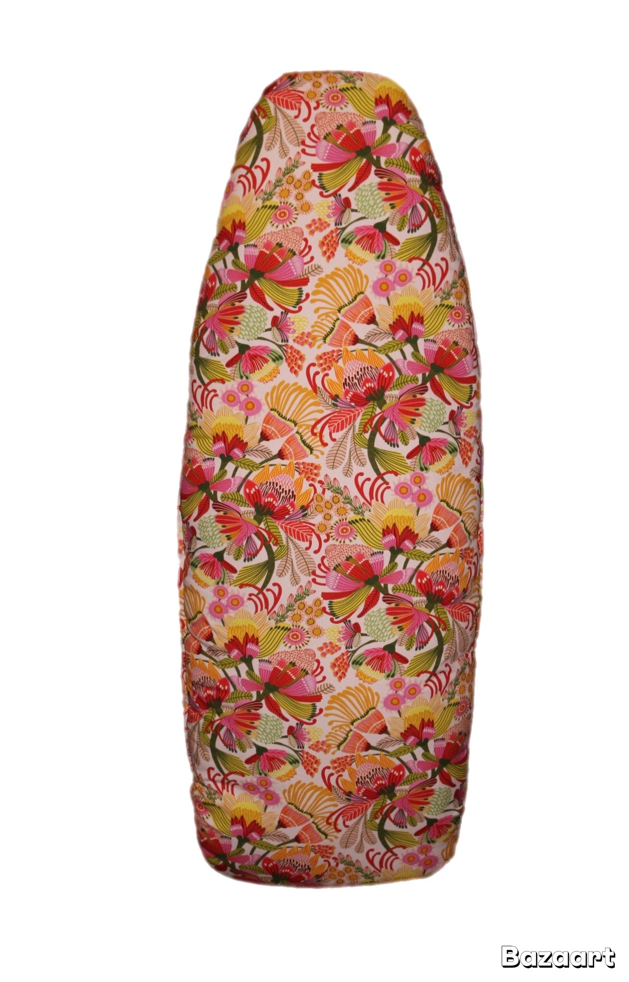 Padded Ironing board cover-Wild Protea on pink