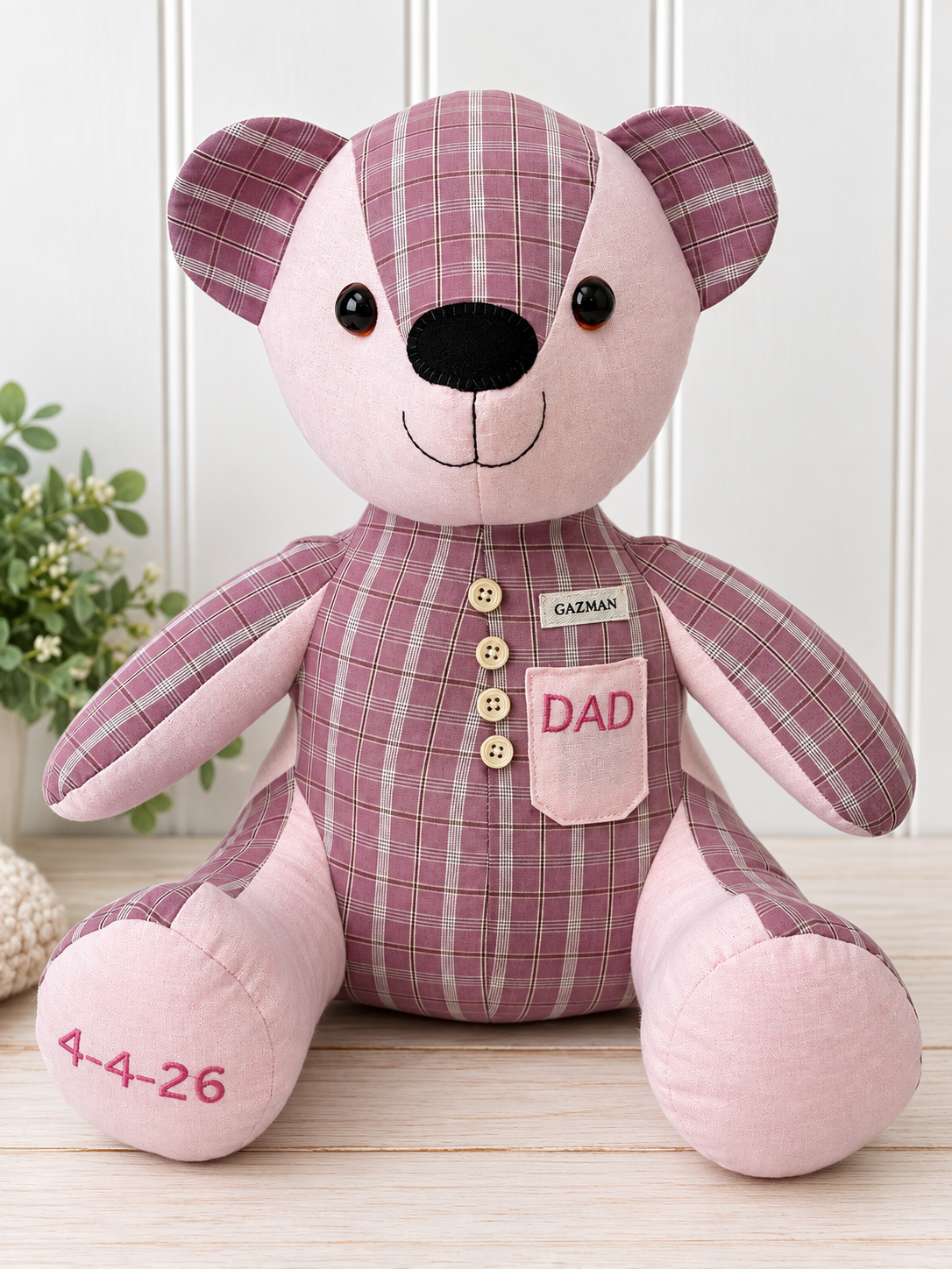 Custom Memory Bear – Made from Your Loved Ones Clothes | Keepsake Teddy Bear | Remberence Teddy Bear