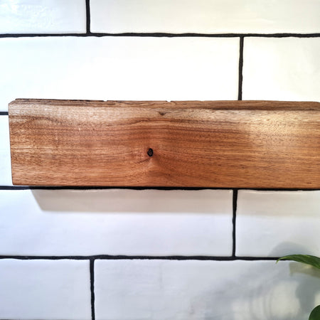 Handmade Wooden Magnetic Knife Holder: Wall-Mounted Kitchen Rack