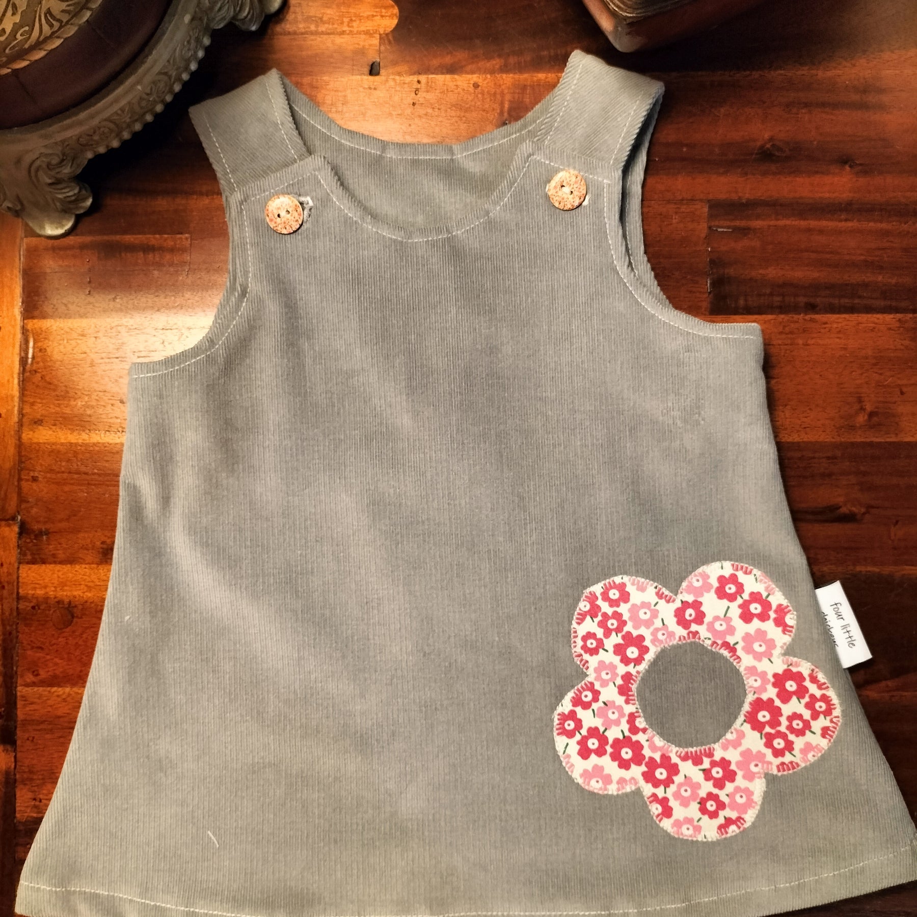 PINWALE CORD PINAFORE