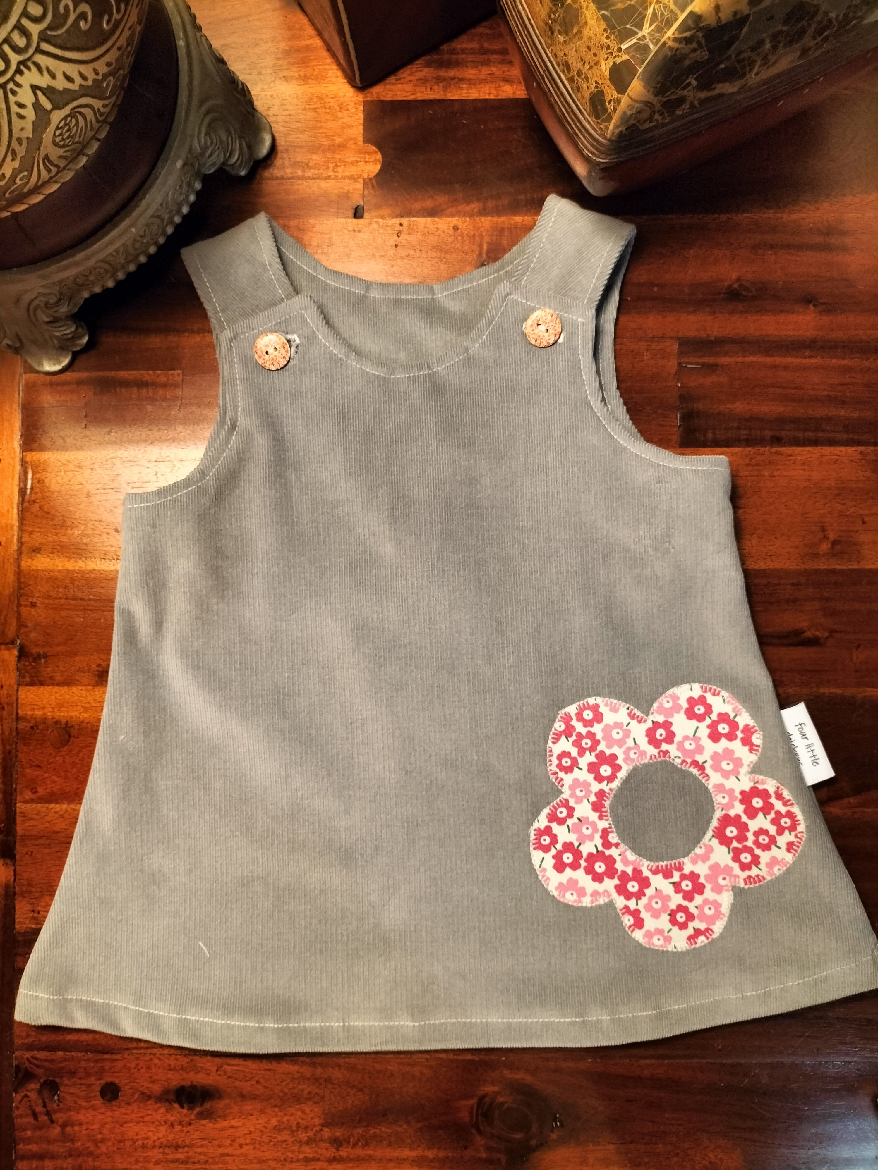 PINWALE CORD PINAFORE