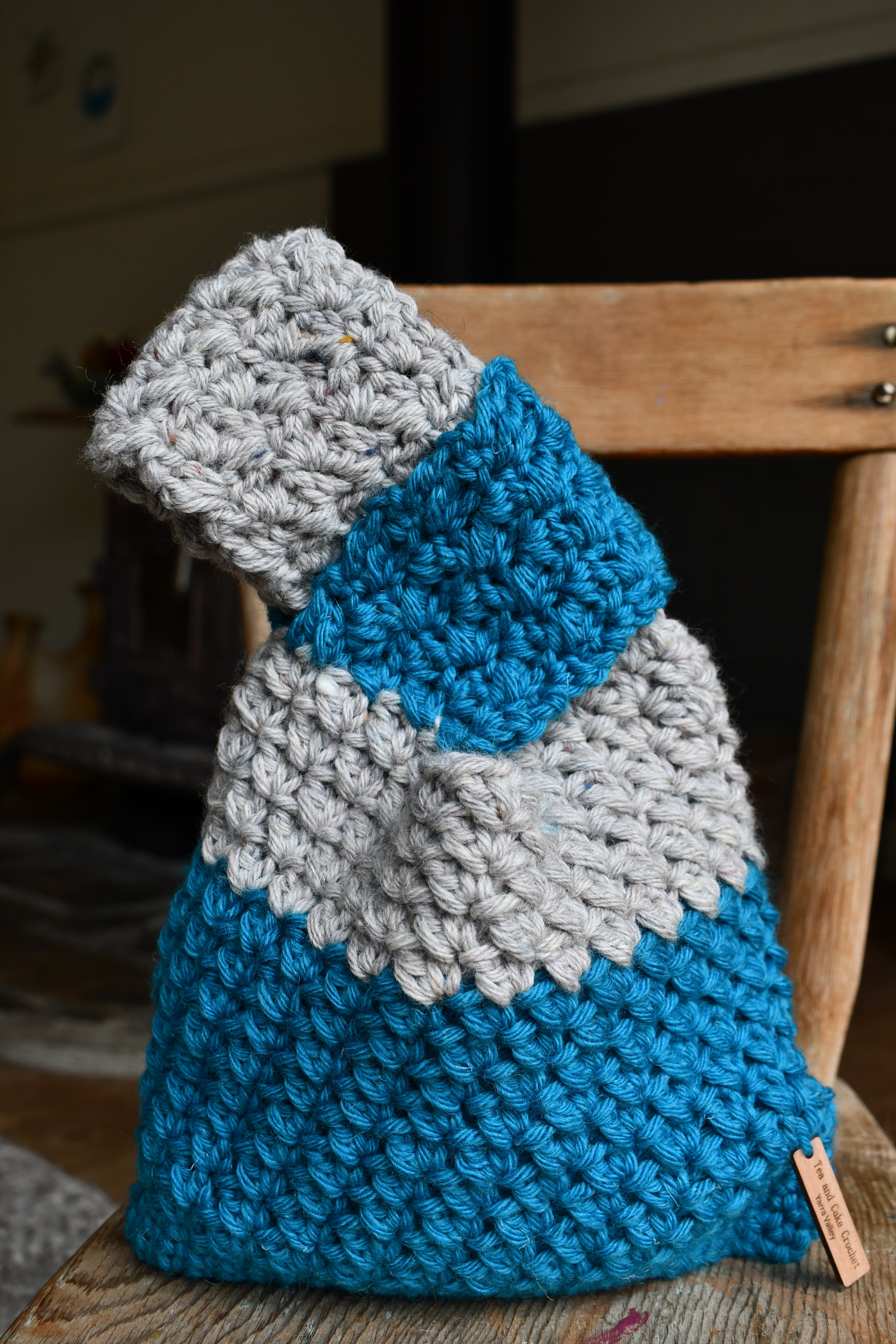 Japanese Knot Bag Unique Crochet Wrist Purse Handmade