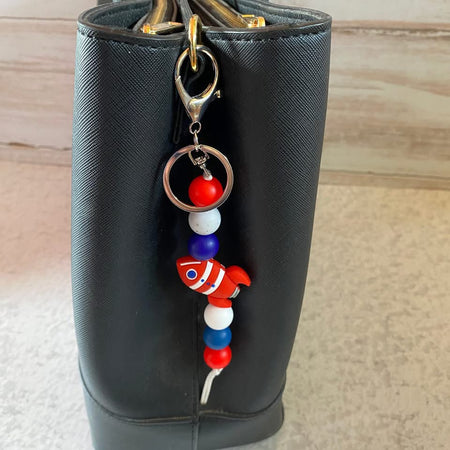 Rocketship Silicone Keyrings