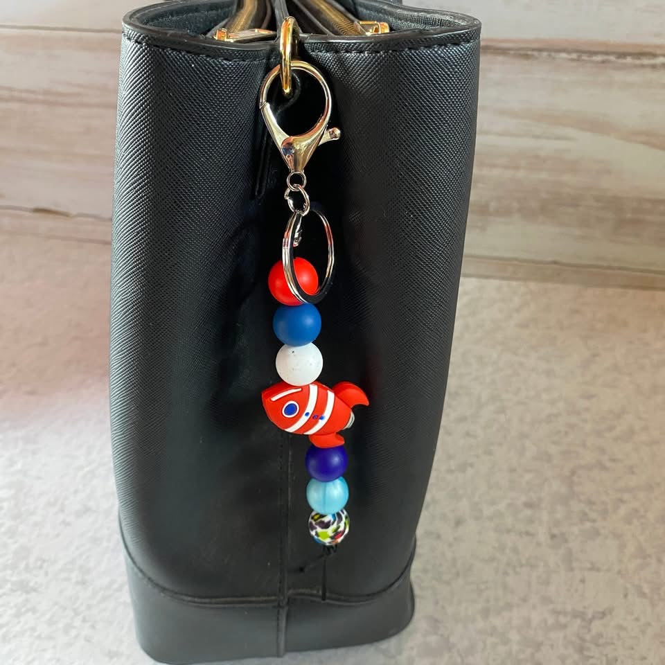 Rocketship Silicone Keyrings