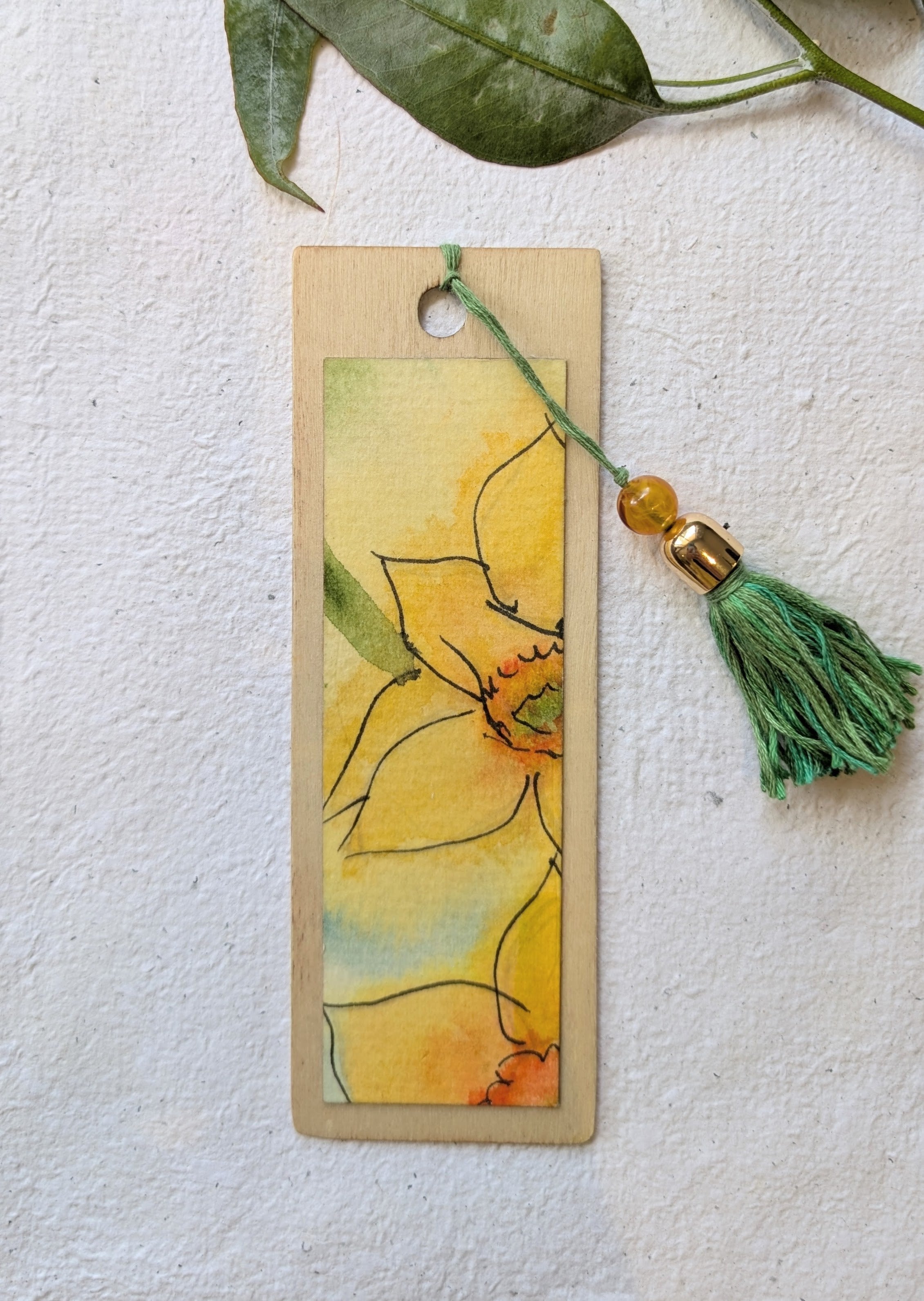 Hand painted Watercolour Bookmark | Original Botanical Artwork | Sustainable Handmade Gift