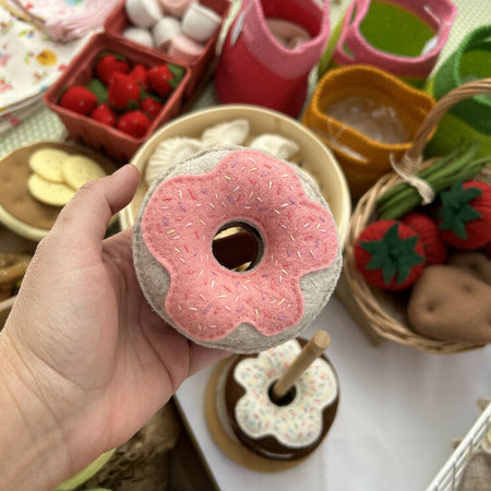 Mini Donut, play food, play kitchen, felt food