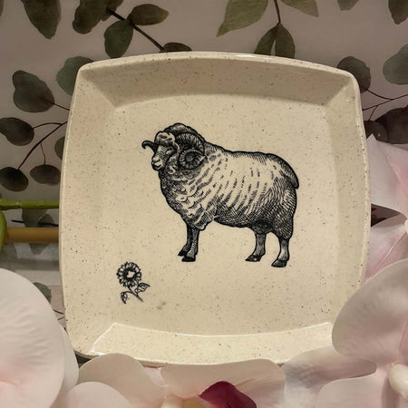 Ram / sheep square plate