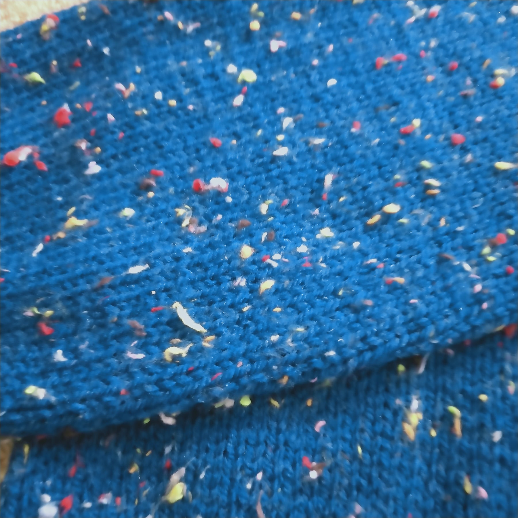 Retro 80s Blue Speckle Leg Warmers