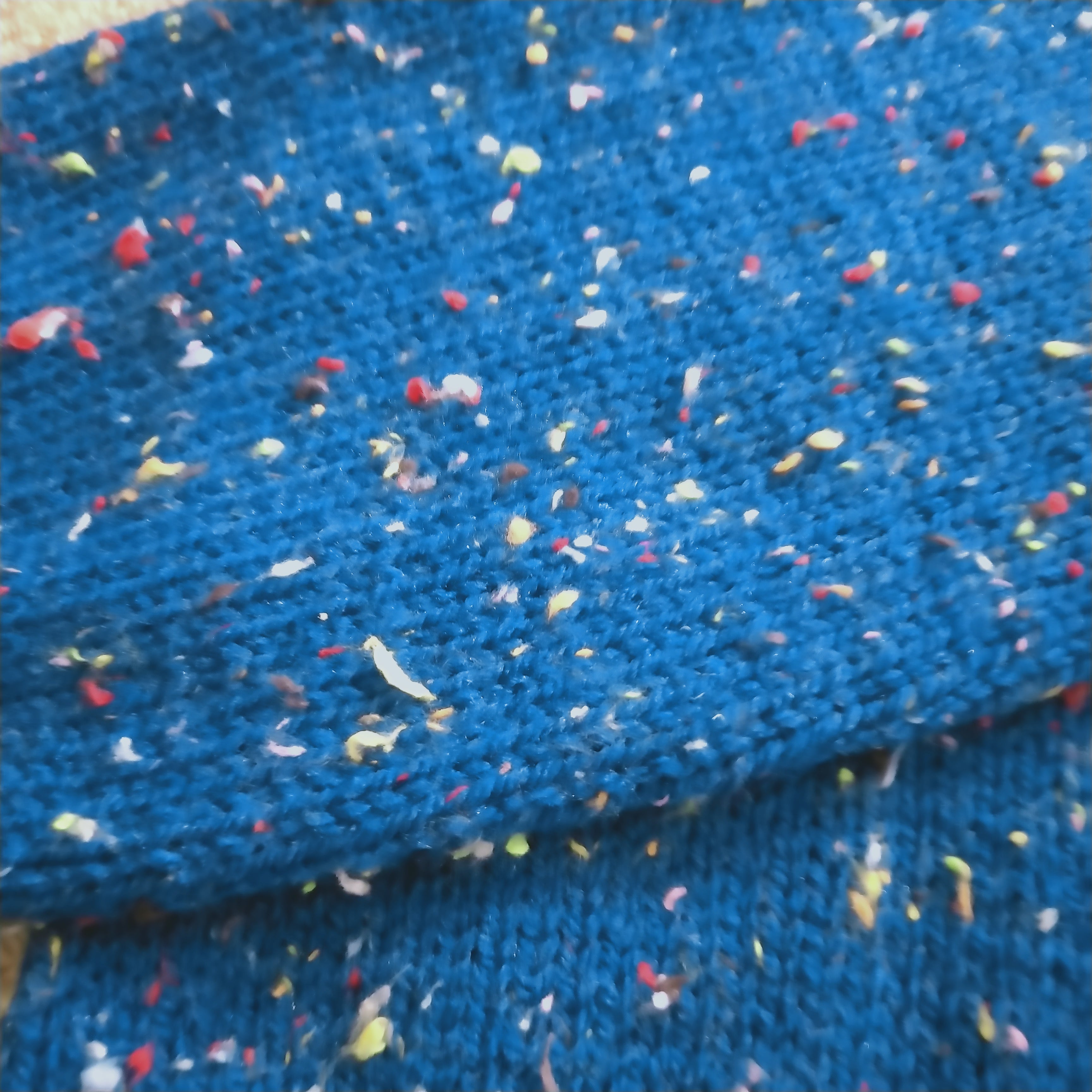 Retro 80s Blue Speckle Leg Warmers