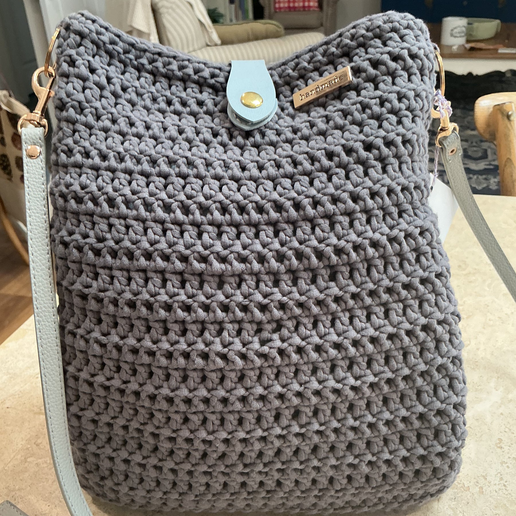 (Copy) Crossover body  /shoulder, crochet bag, cotton
