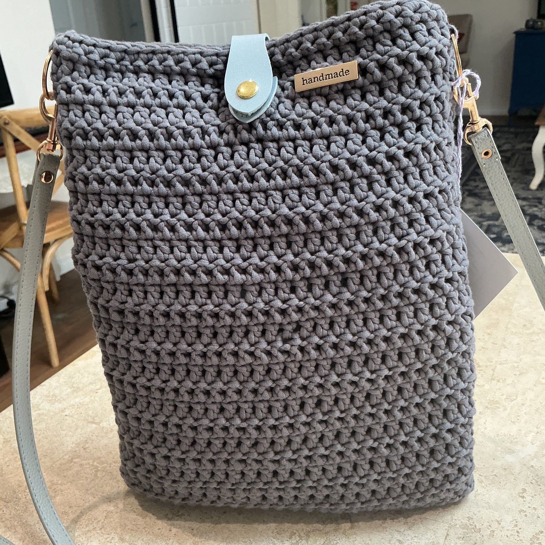 (Copy) Crossover body  /shoulder, crochet bag, cotton