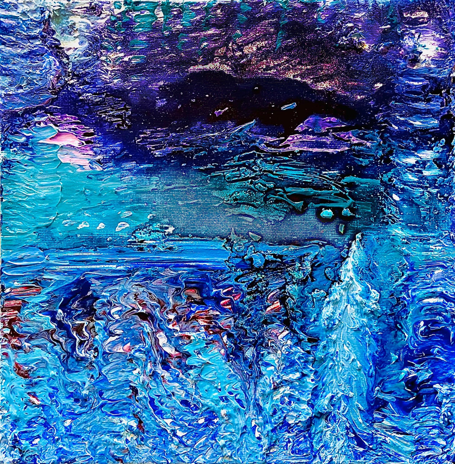 Uta: ORIGINAL CANVAS PAINTING 25.4x25.4x3.5cm by Margo Humphries