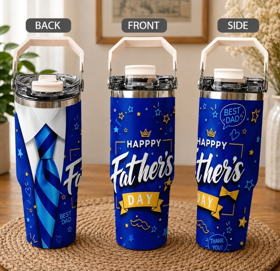 🥤 NEW 30oz Premium Hot Or Cold Tumblers with Carry Handle 🥤 & Free Cleaning Brush
