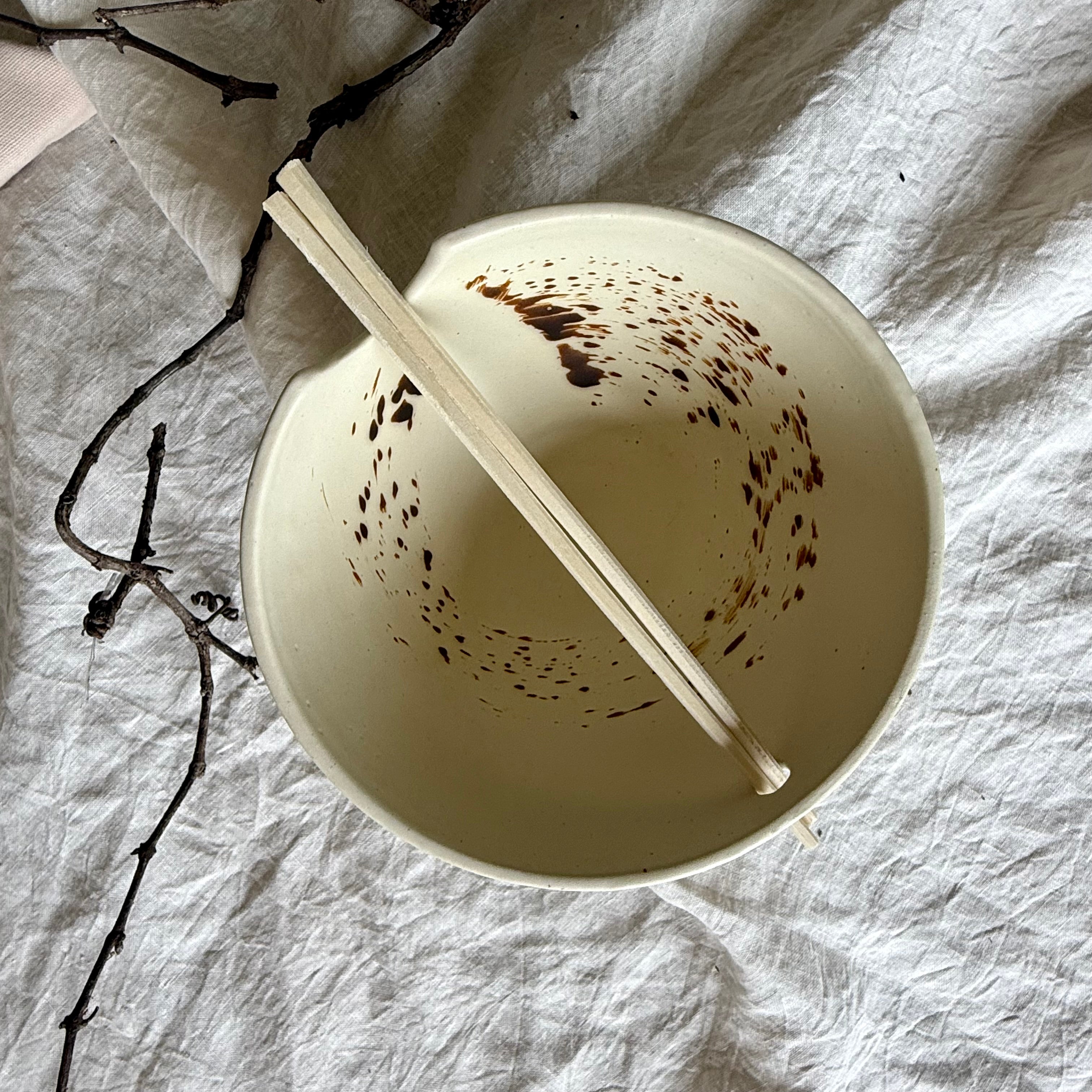 Stillness Donburi Bowl + Chopsticks | Wheel Thrown Pottery