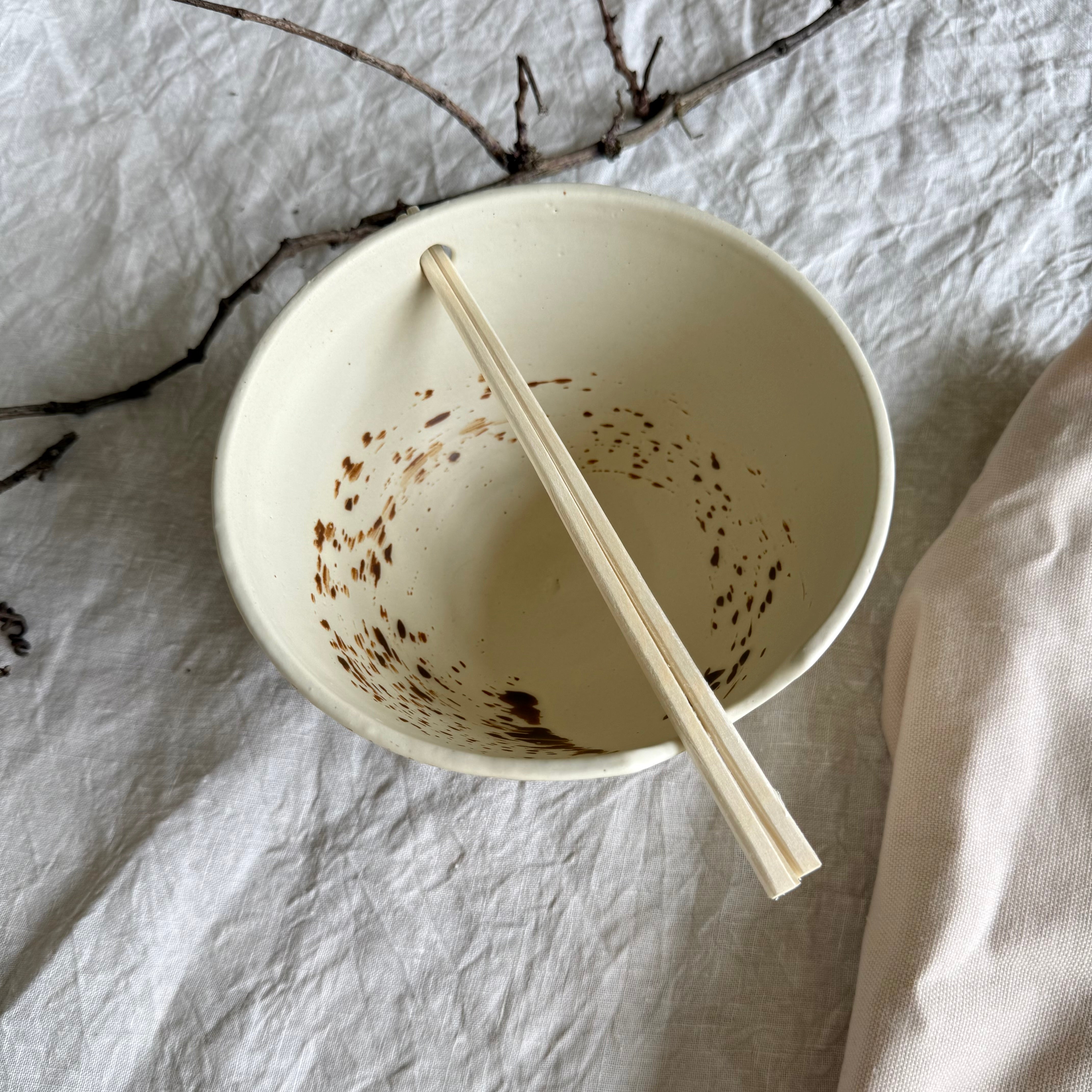 Stillness Donburi Bowl + Chopsticks | Wheel Thrown Pottery