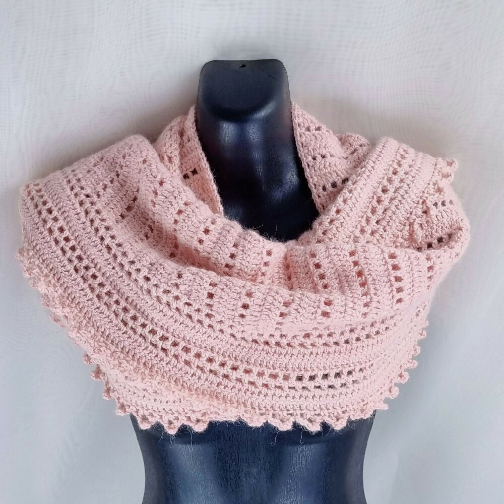 Ladies Scarf Alpaca Pink 5