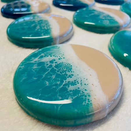 Beach Resin Coasters - Turquoise