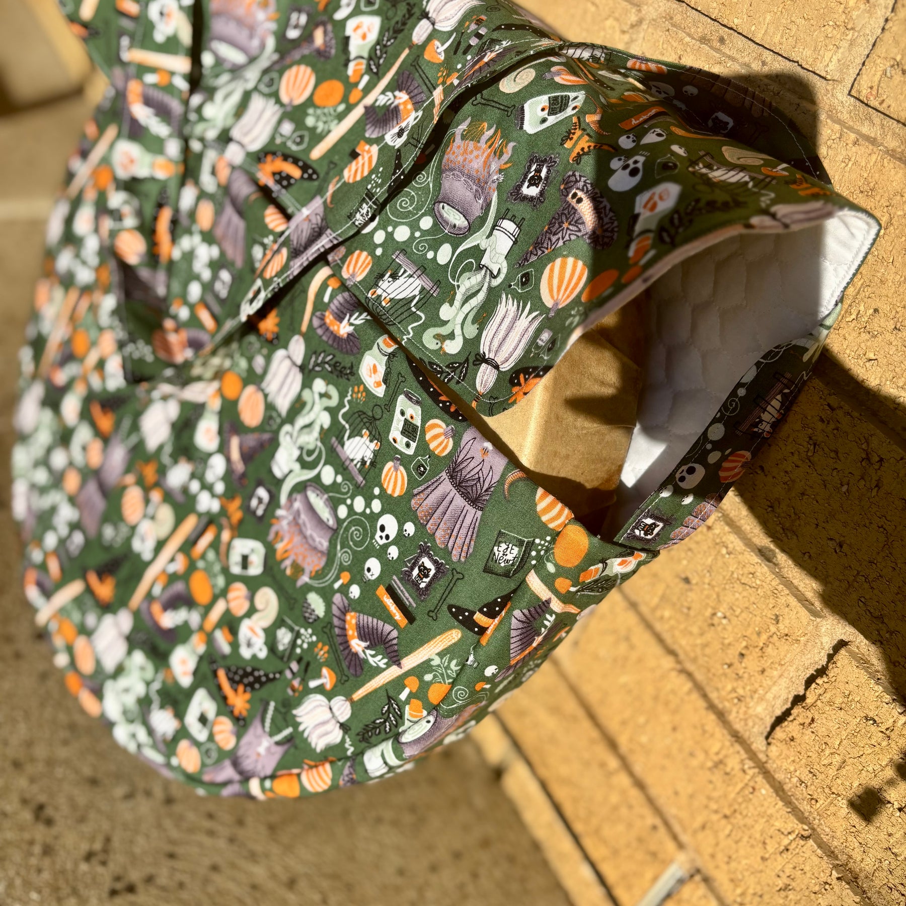 Hand made Drum Bag 16”-18”- earth witch design!