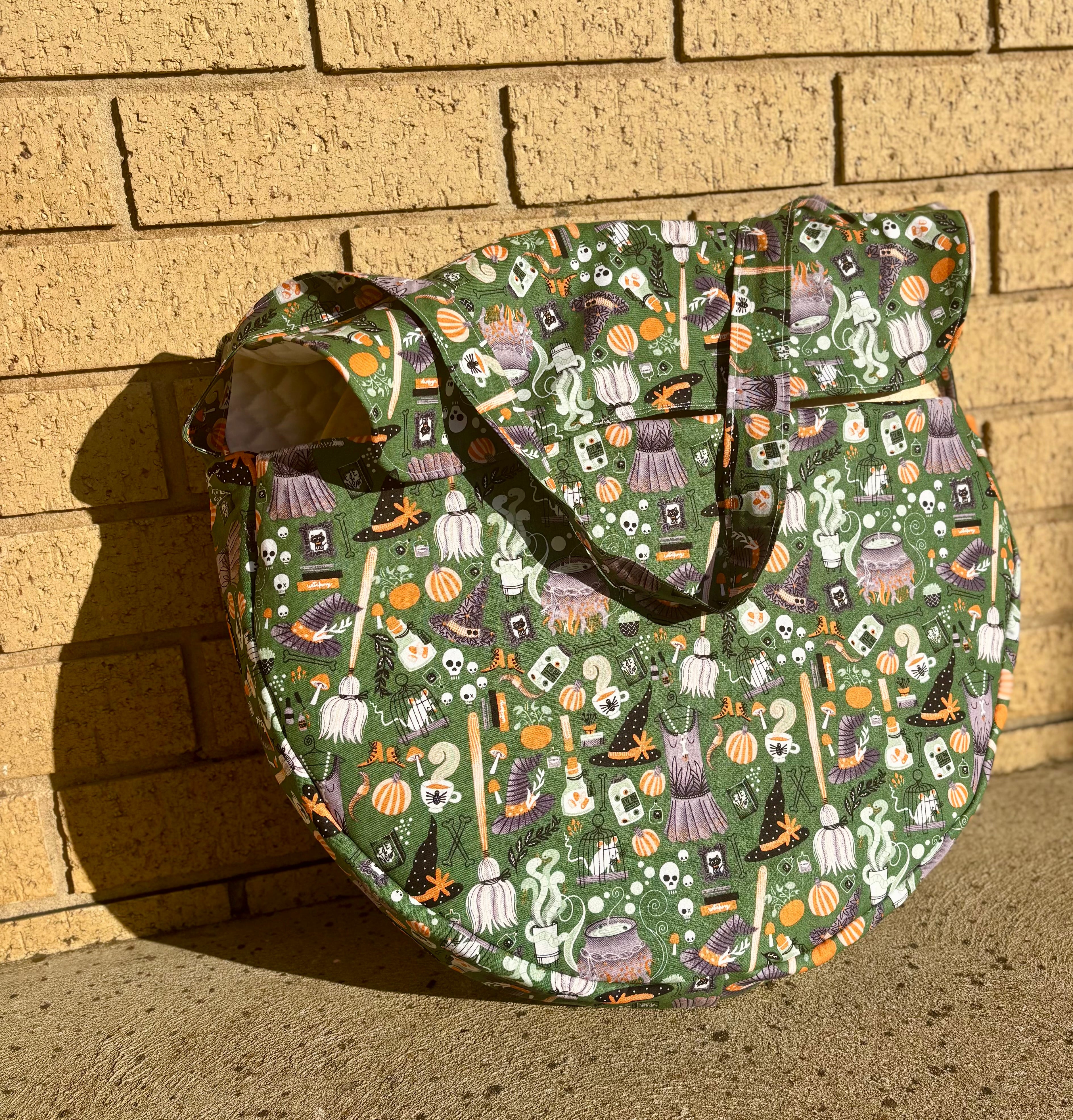 Hand made Drum Bag 16”-18”- earth witch design!