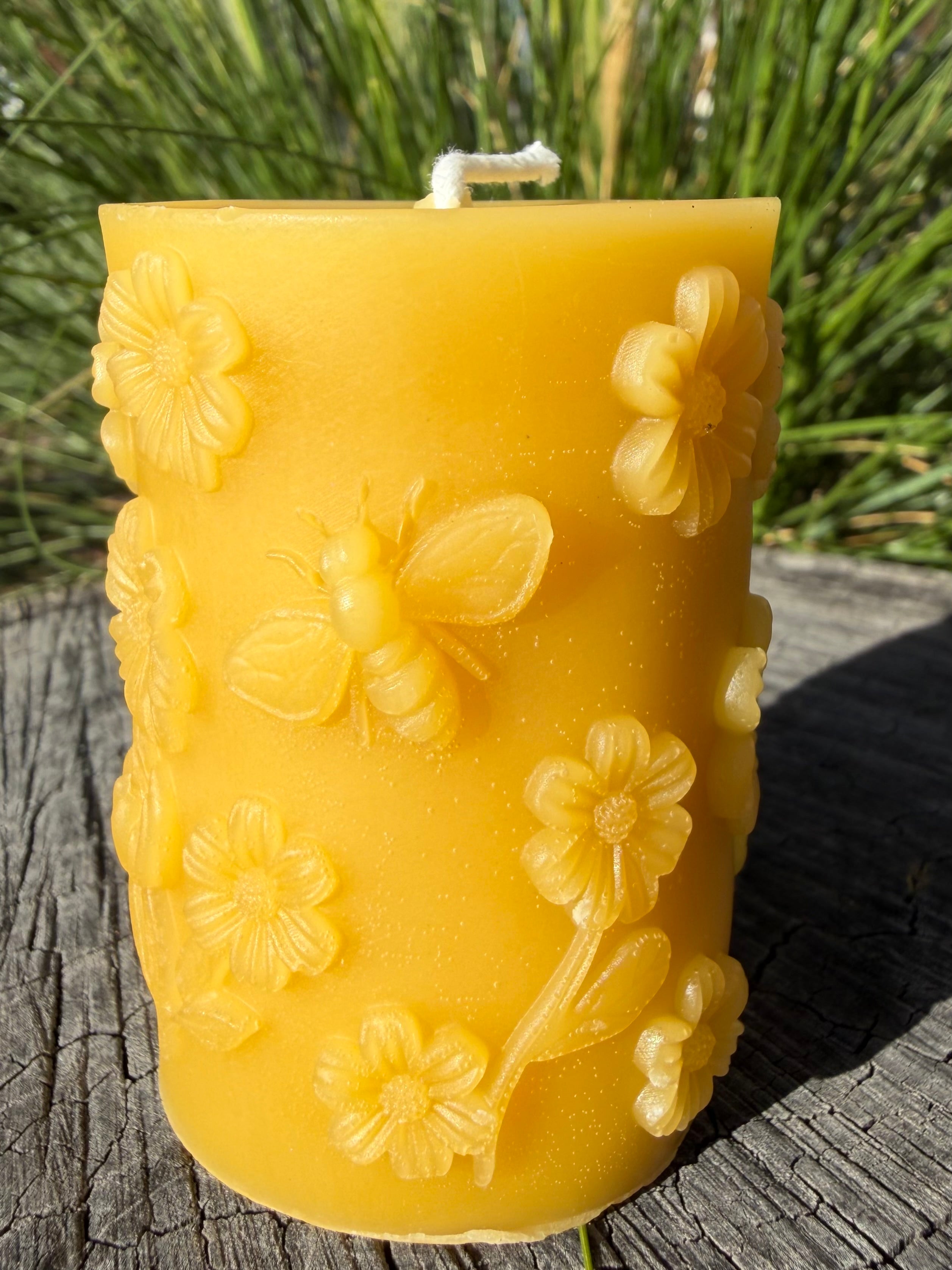 Blooms & Bees Beeswax Candle