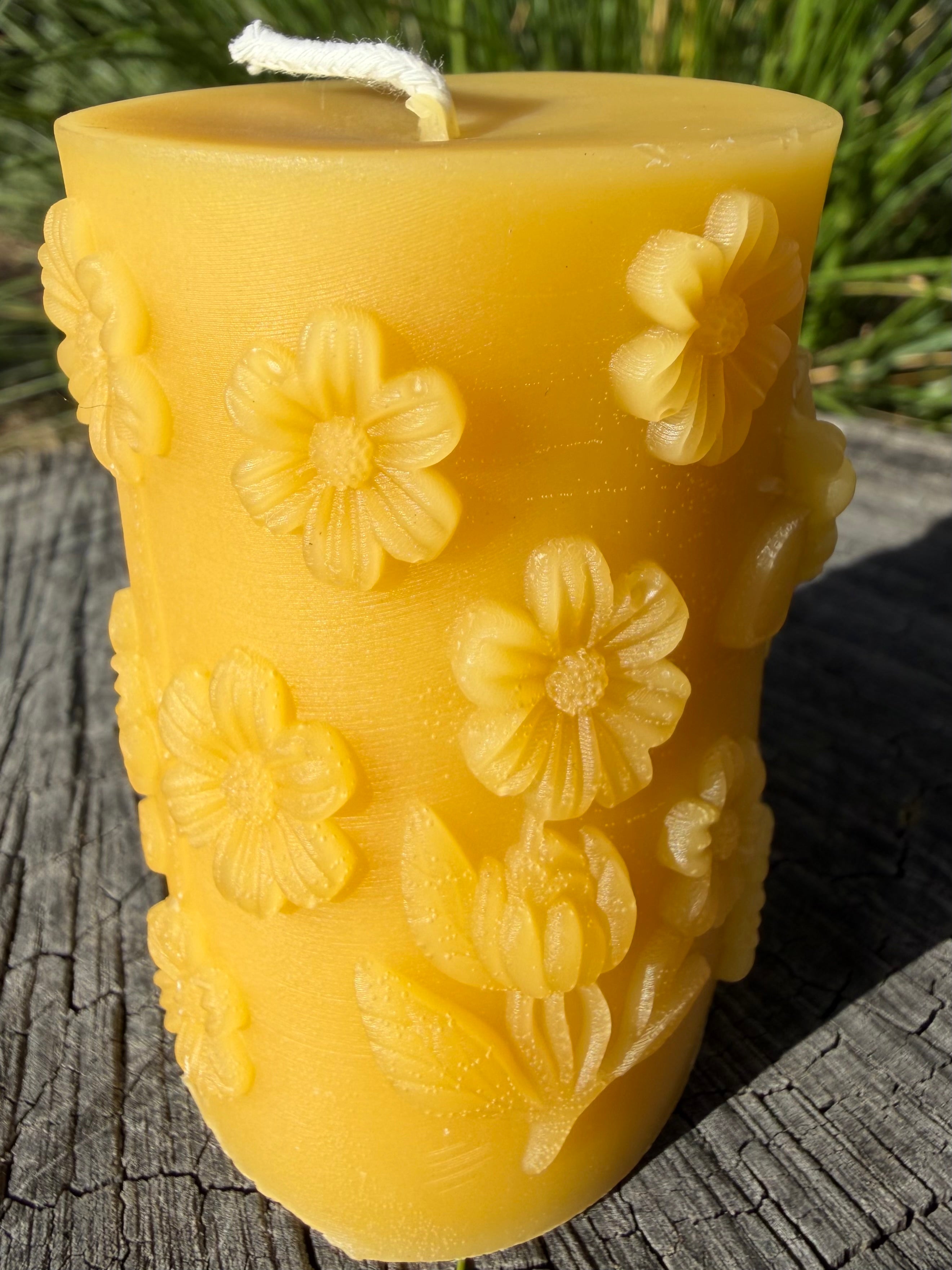 Blooms & Bees Beeswax Candle