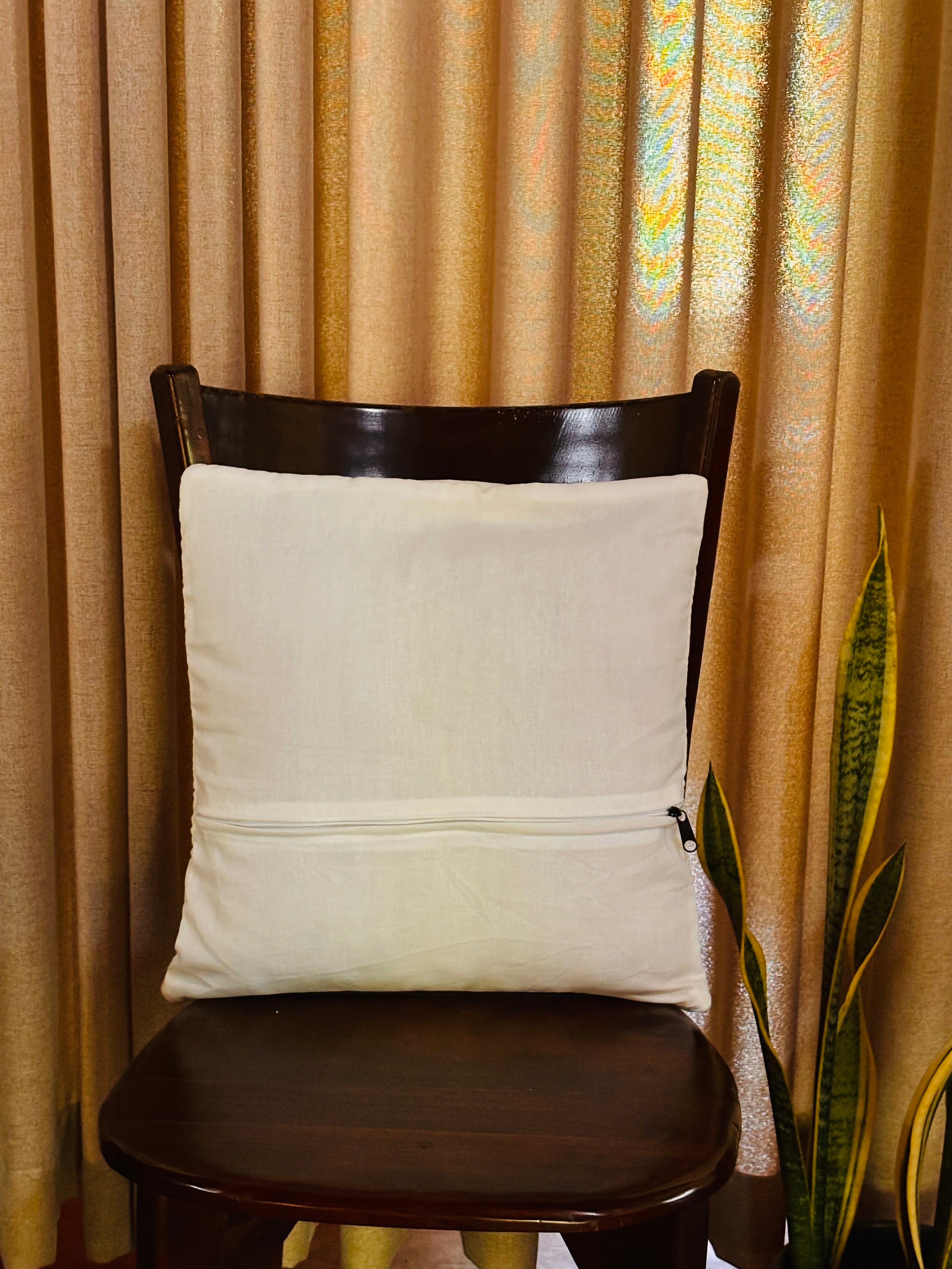 Lavender Embroidered Cushion/ Pillow Cover