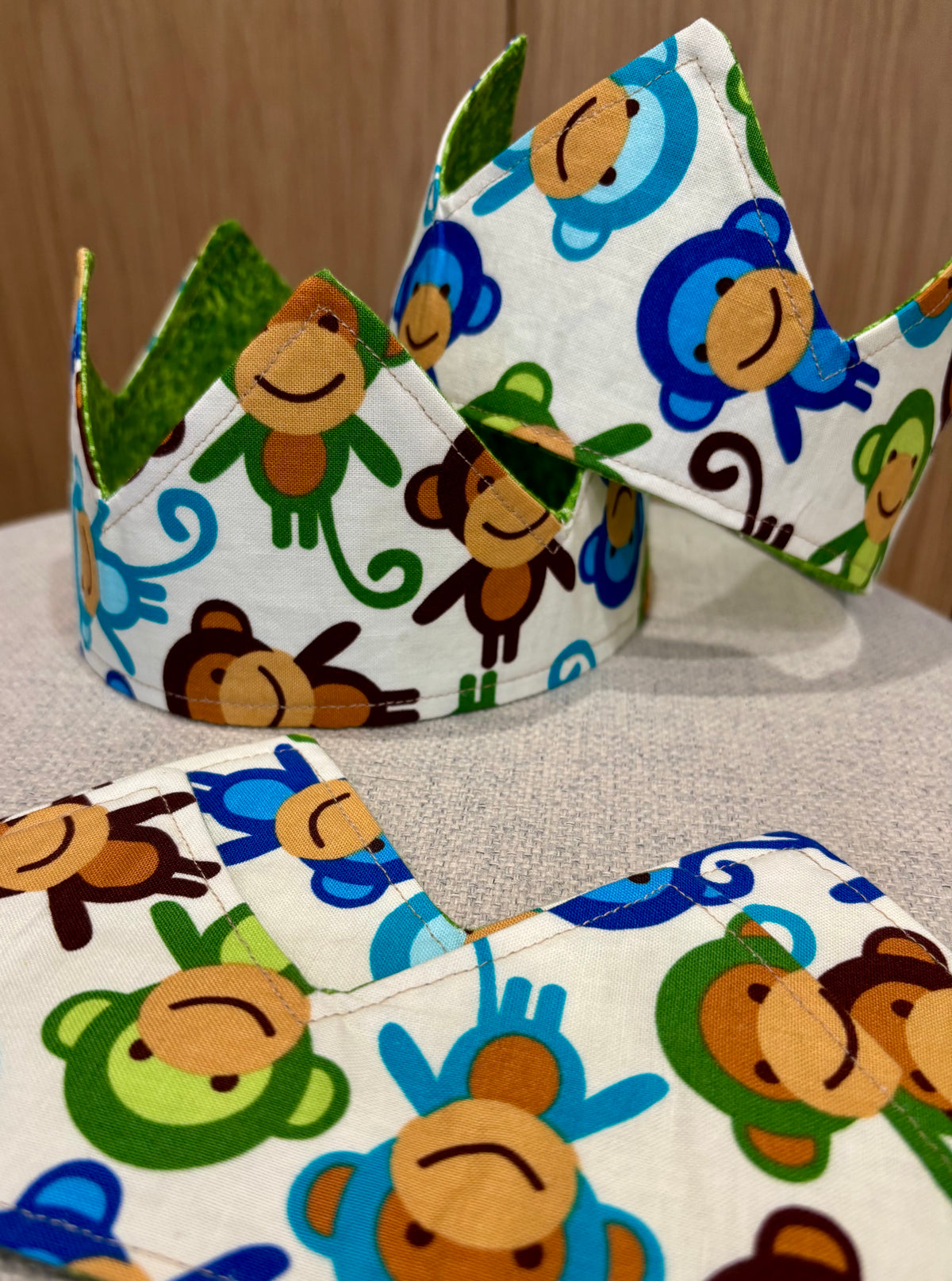 “Handmade Reversible Fabric Crown | Birthday Party & Dress Up Crown”