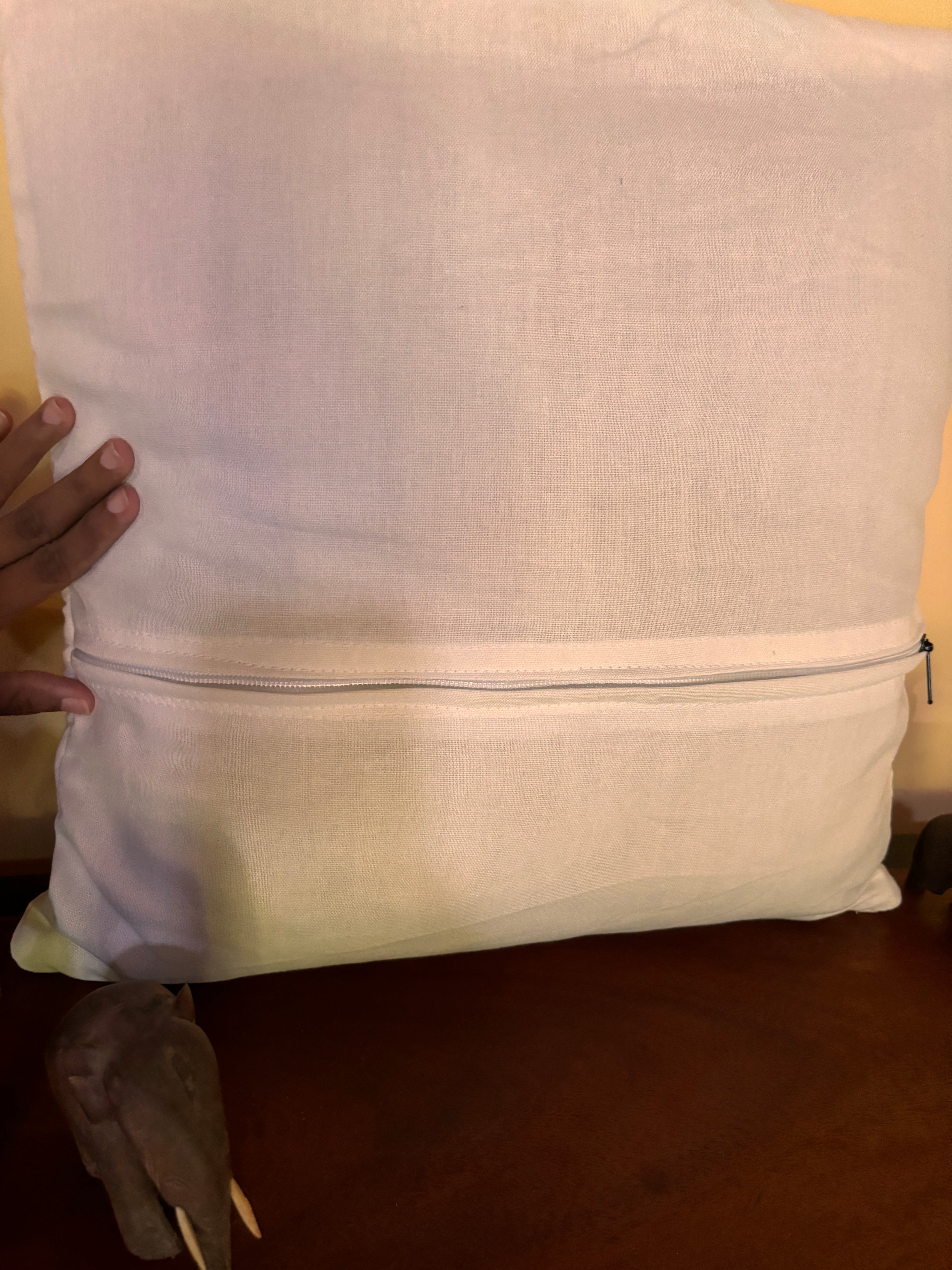 Lavender Embroidered Cushion/ Pillow Cover