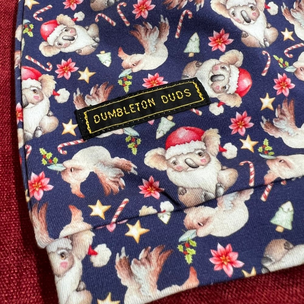 Santa Koalas | Sizes NB, 000, 0, | Handmade Baby Pants by Dumbleton Duds | FREE Postage $50+
