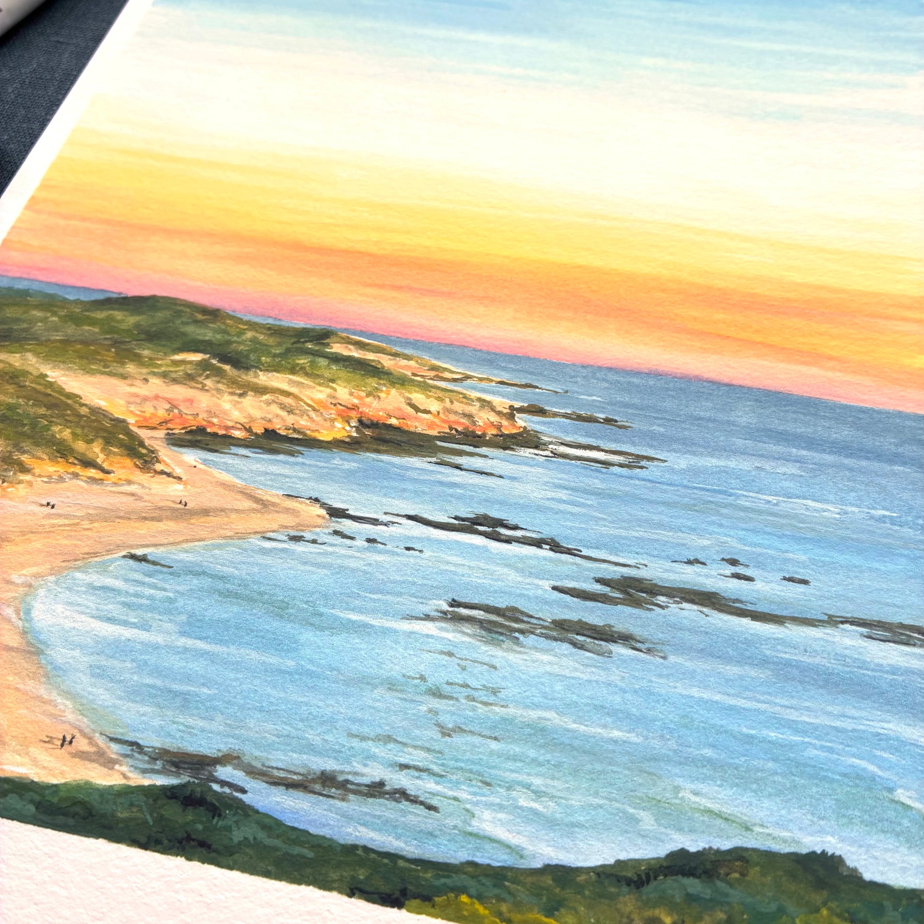 Wall Art - A4 Print - Sorrento Ocean Beach Sunset
