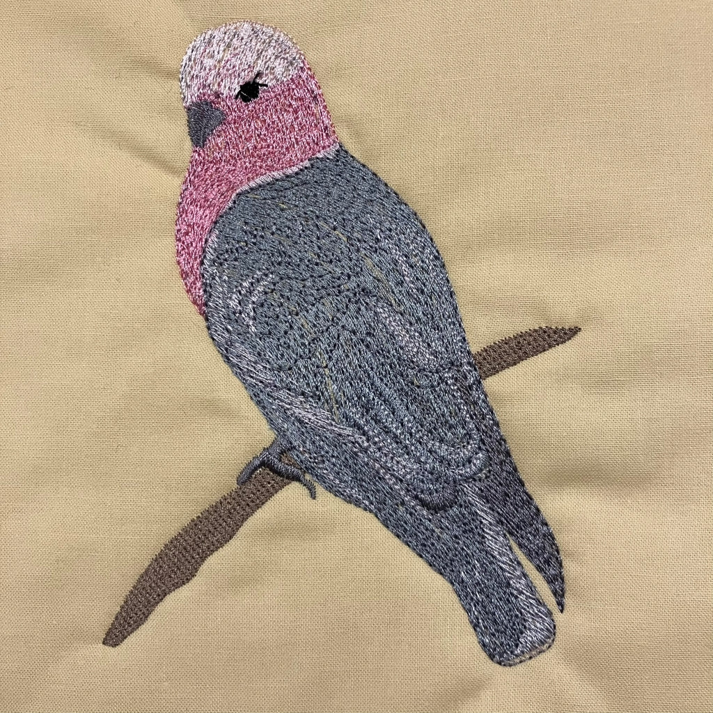 handmade Australian native quilted - galah