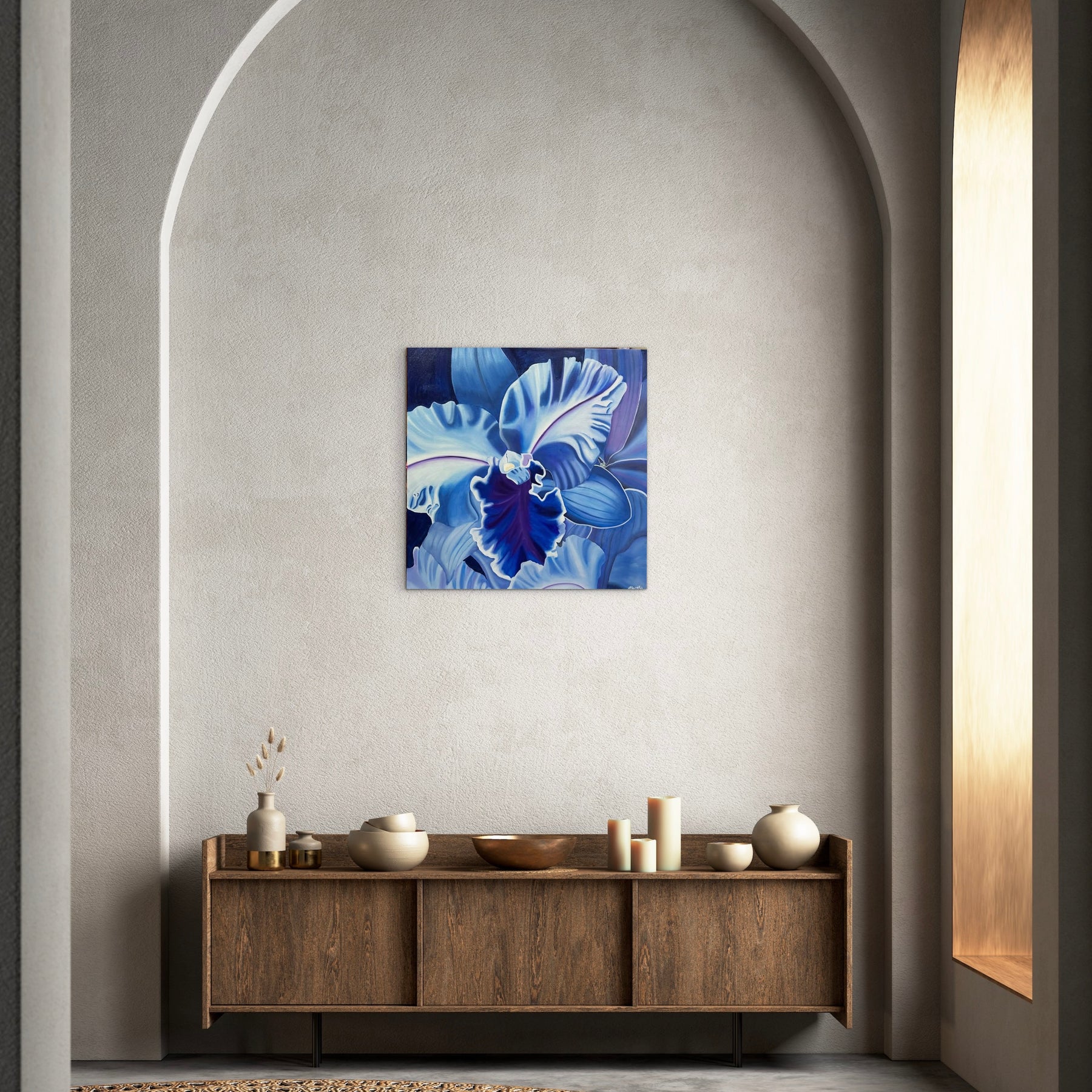 "Azure Whisper" - Orchid - Original Oil Painting - Hand Painted