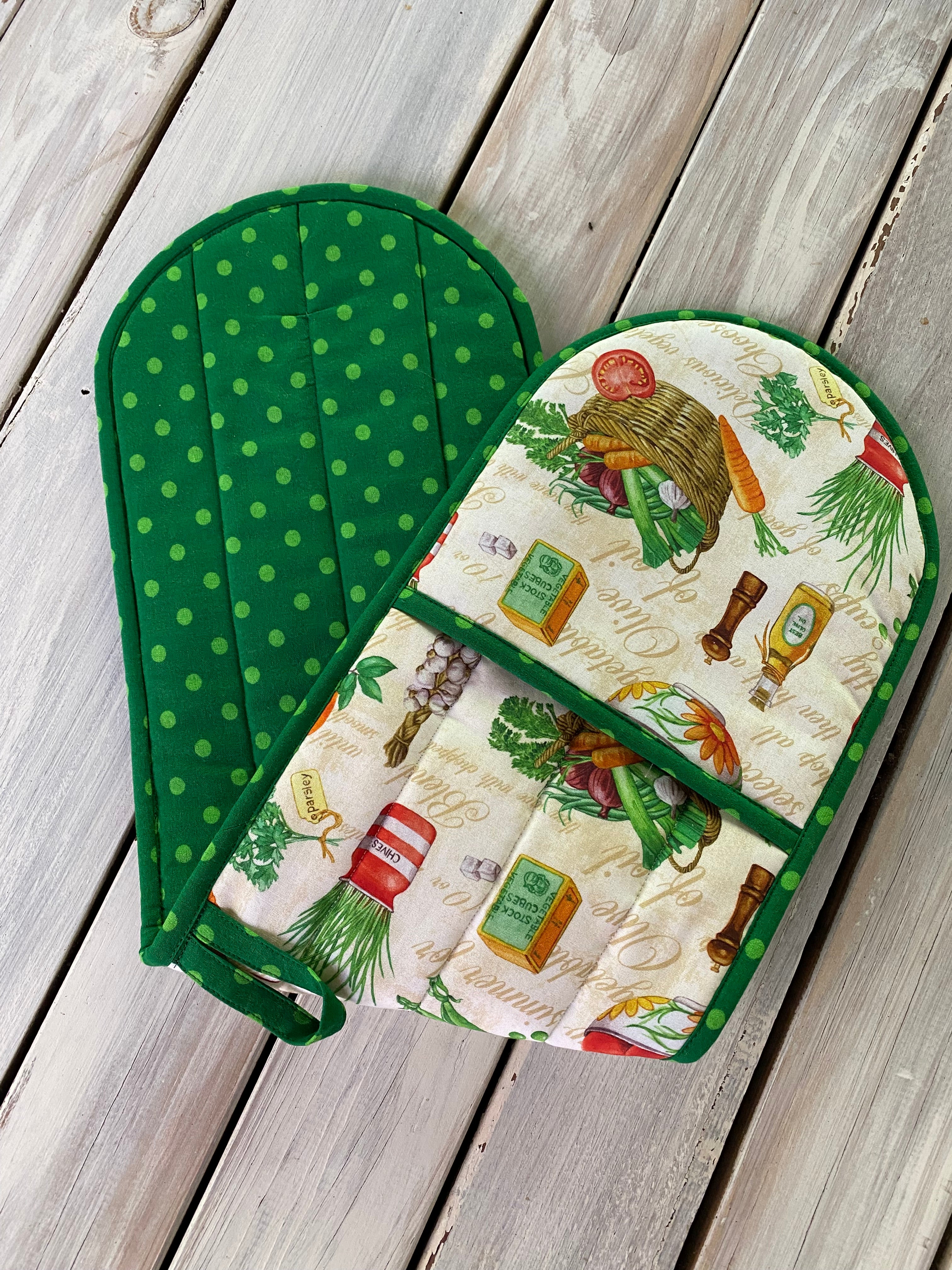 Kitchen Theme Double Oven Glove
