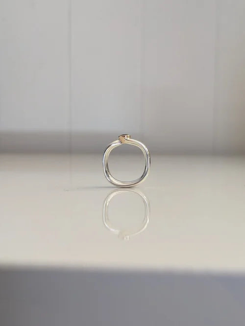 handmade two toned grey spinel ring | engagement ring | dress ring