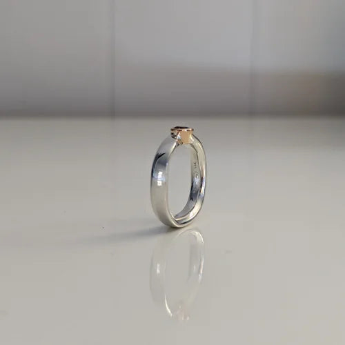 handmade two toned grey spinel ring | engagement ring | dress ring