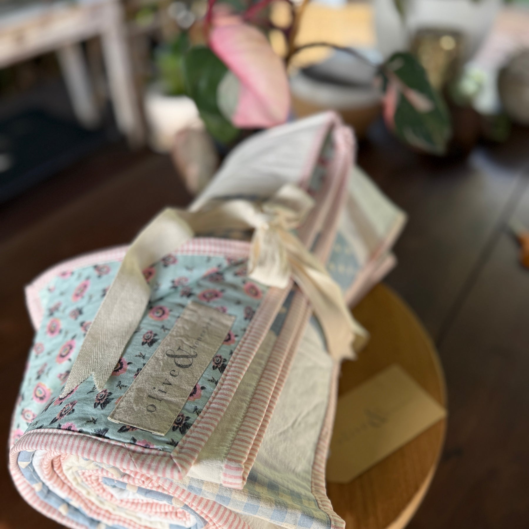 Blue Skies Patchwork Quilt: Coastal Inspired Soft Blue & Cream