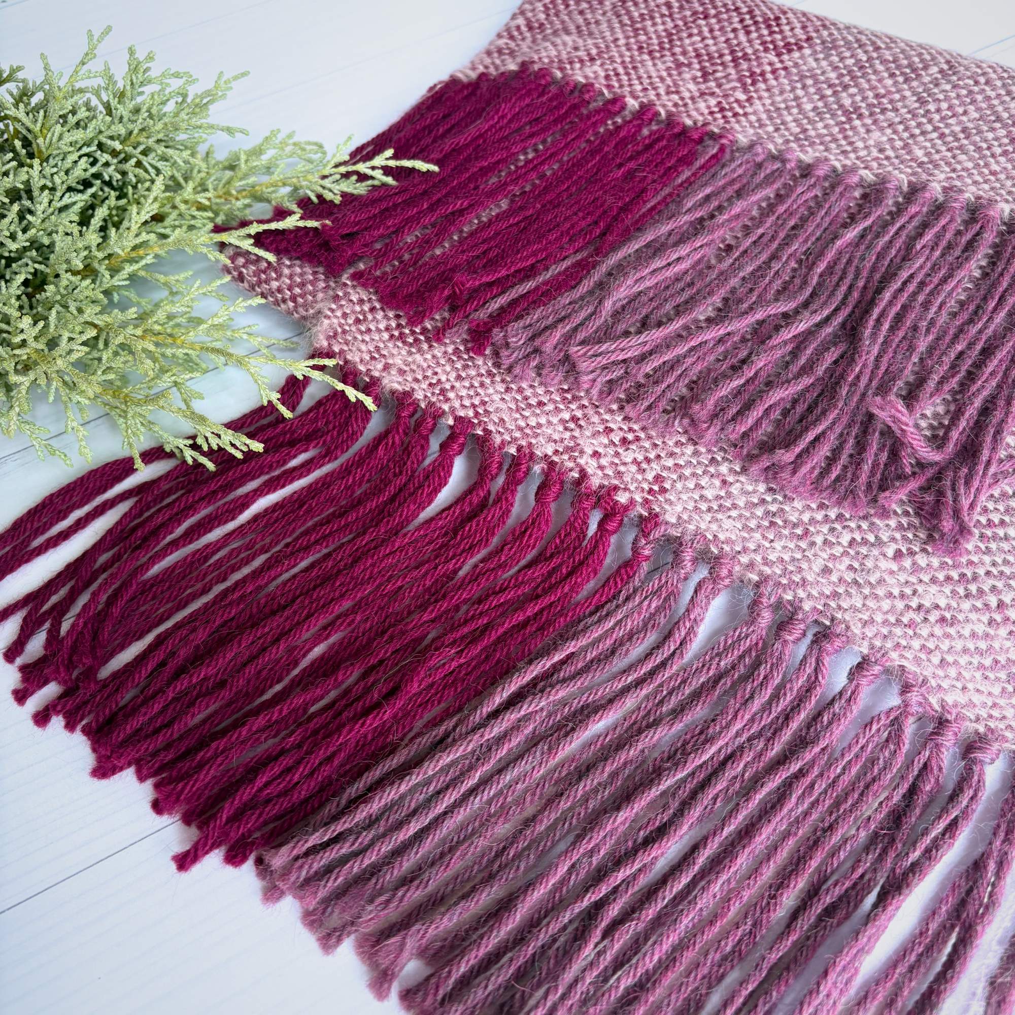 Handwoven scarf - alpaca/silk - purple - gorgeously fluffy and soft