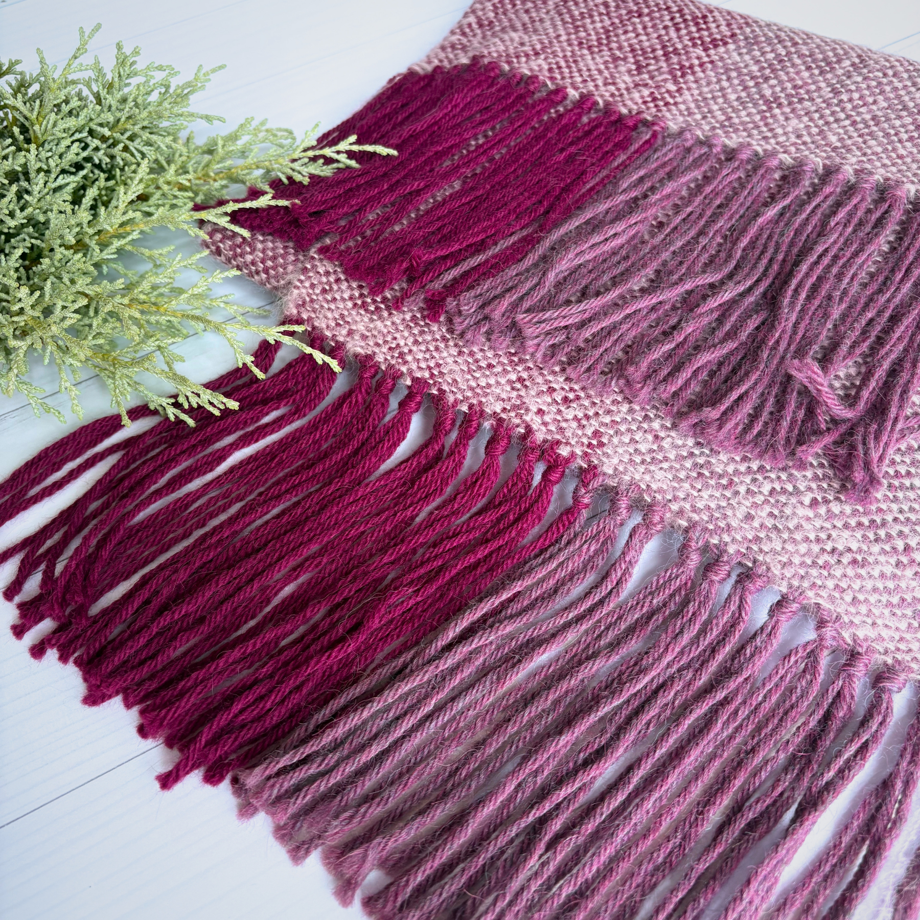 Handwoven scarf - alpaca/silk - purple - gorgeously fluffy and soft