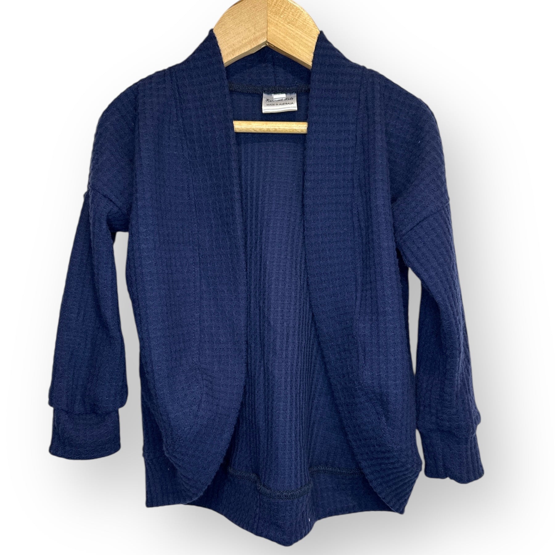 Waffle Knit Girls Cocoon Cardigans (SIZES 000-3)
