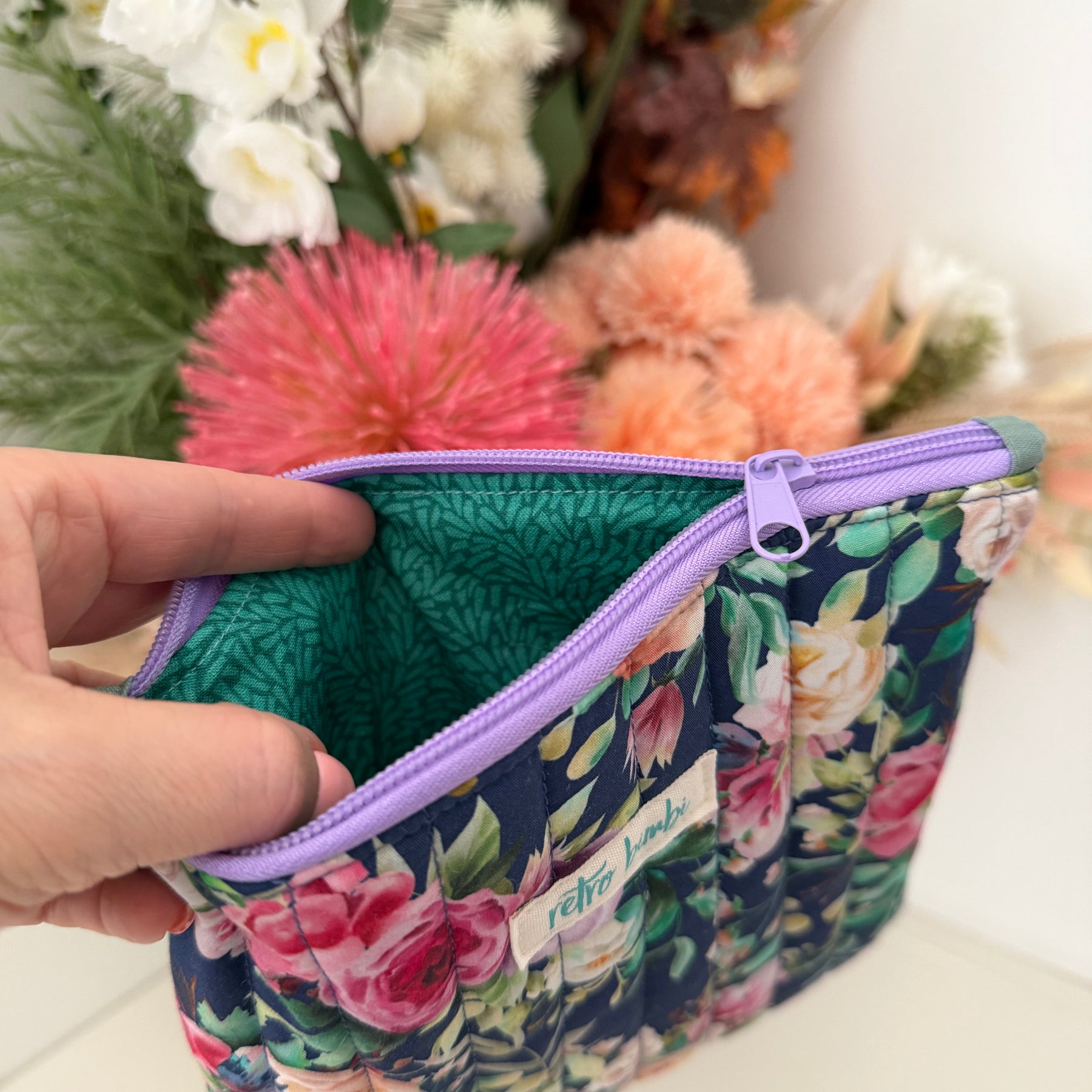 Medium Quilted Pouch - Various Designs
