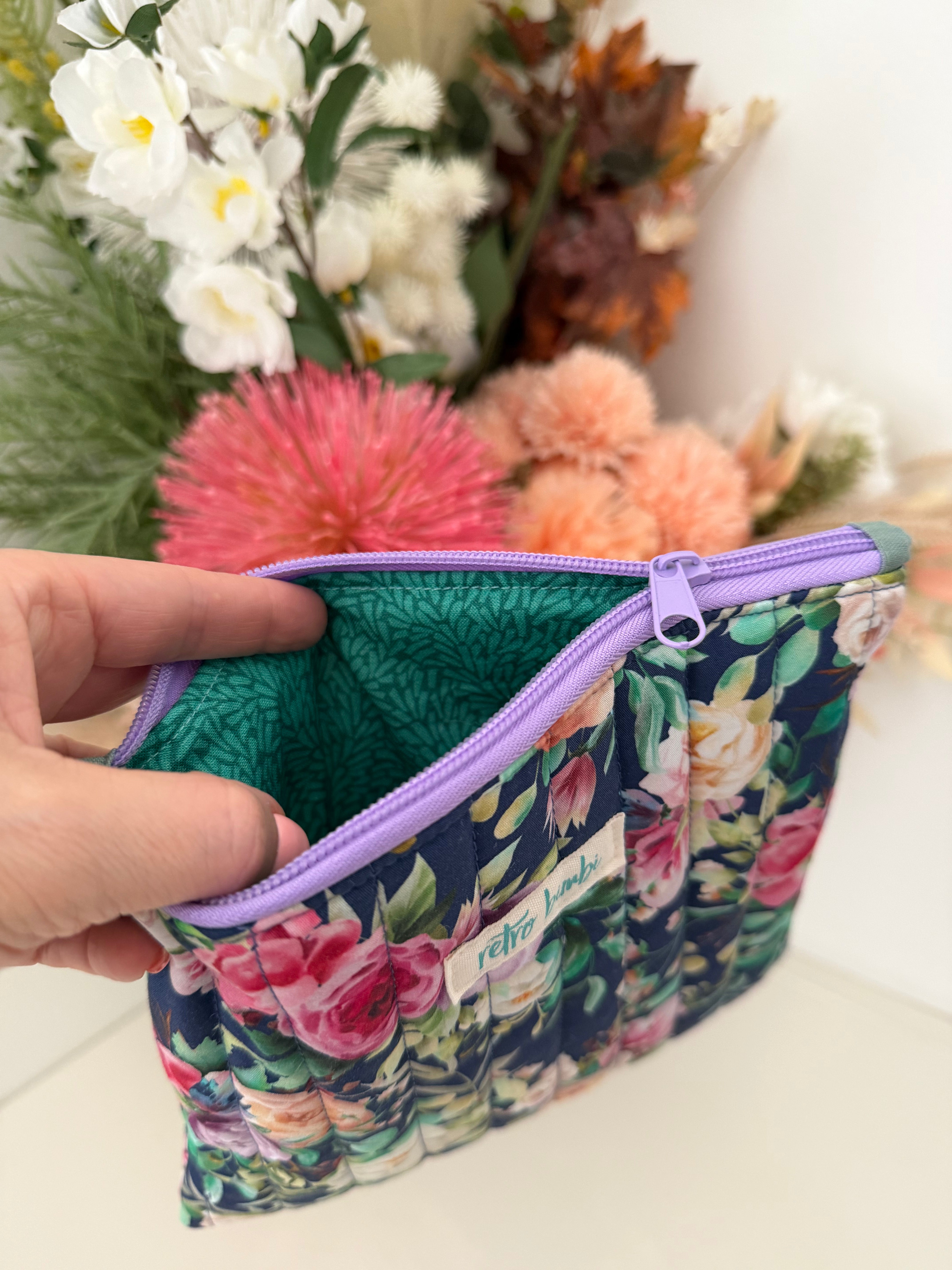 Medium Quilted Pouch - Various Designs