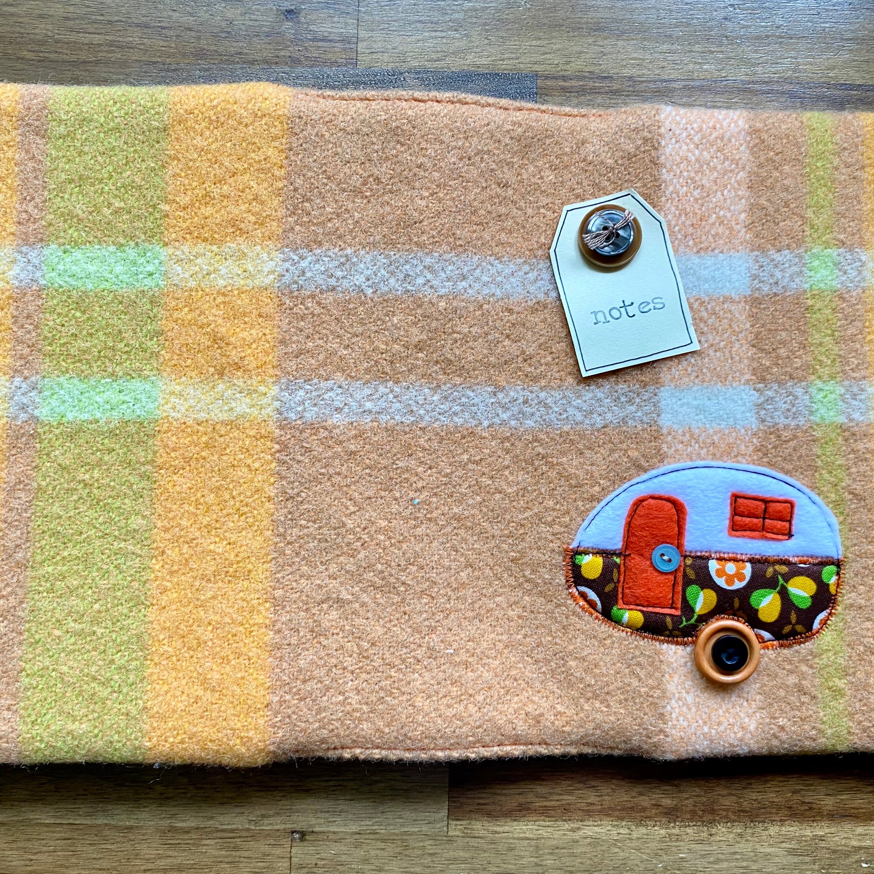A5 Upcycled Notebook Caravan - Orange